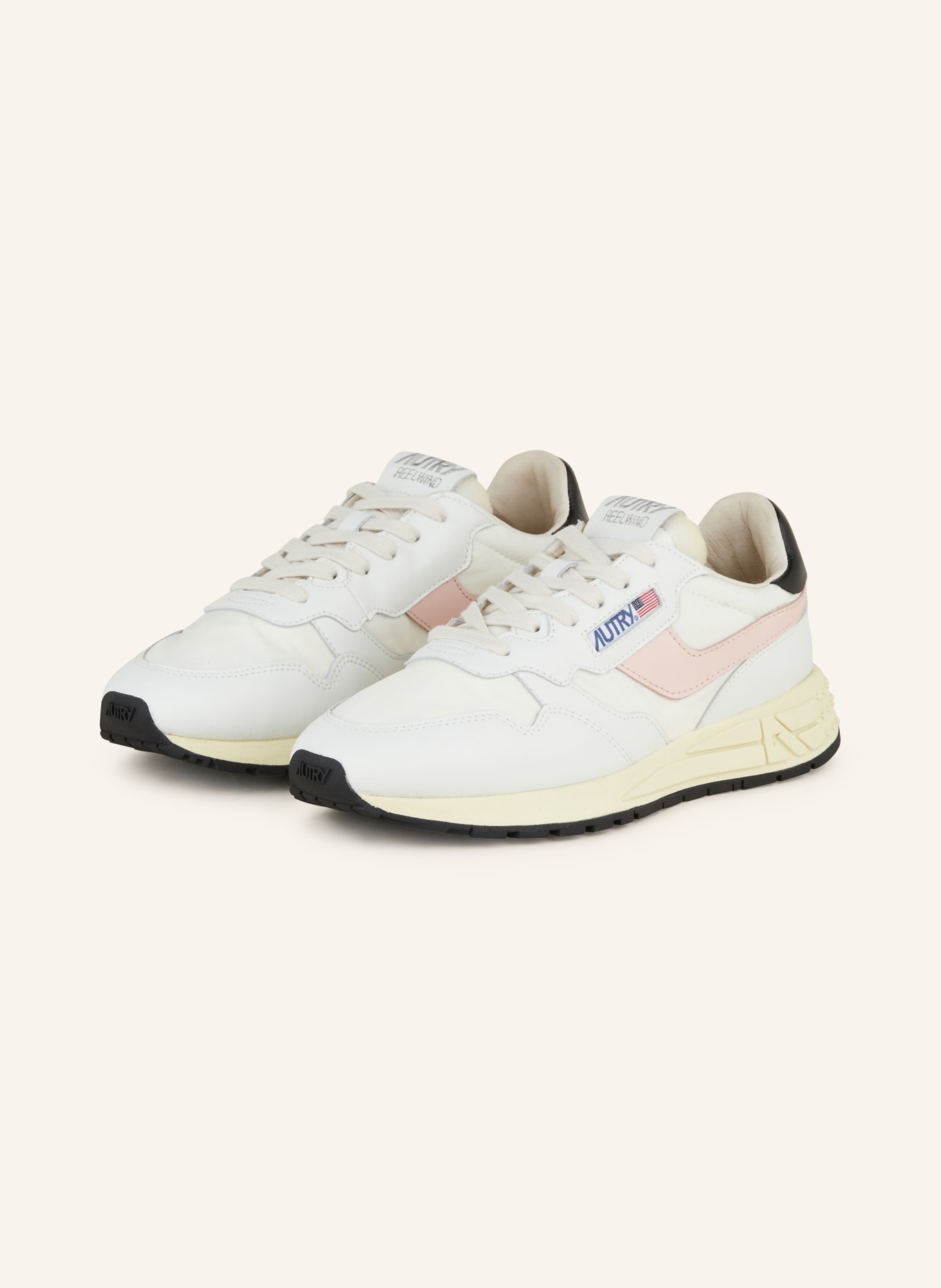 AUTRY REELWIND LOW HN sneaker: WHITE / LIGHT PINK