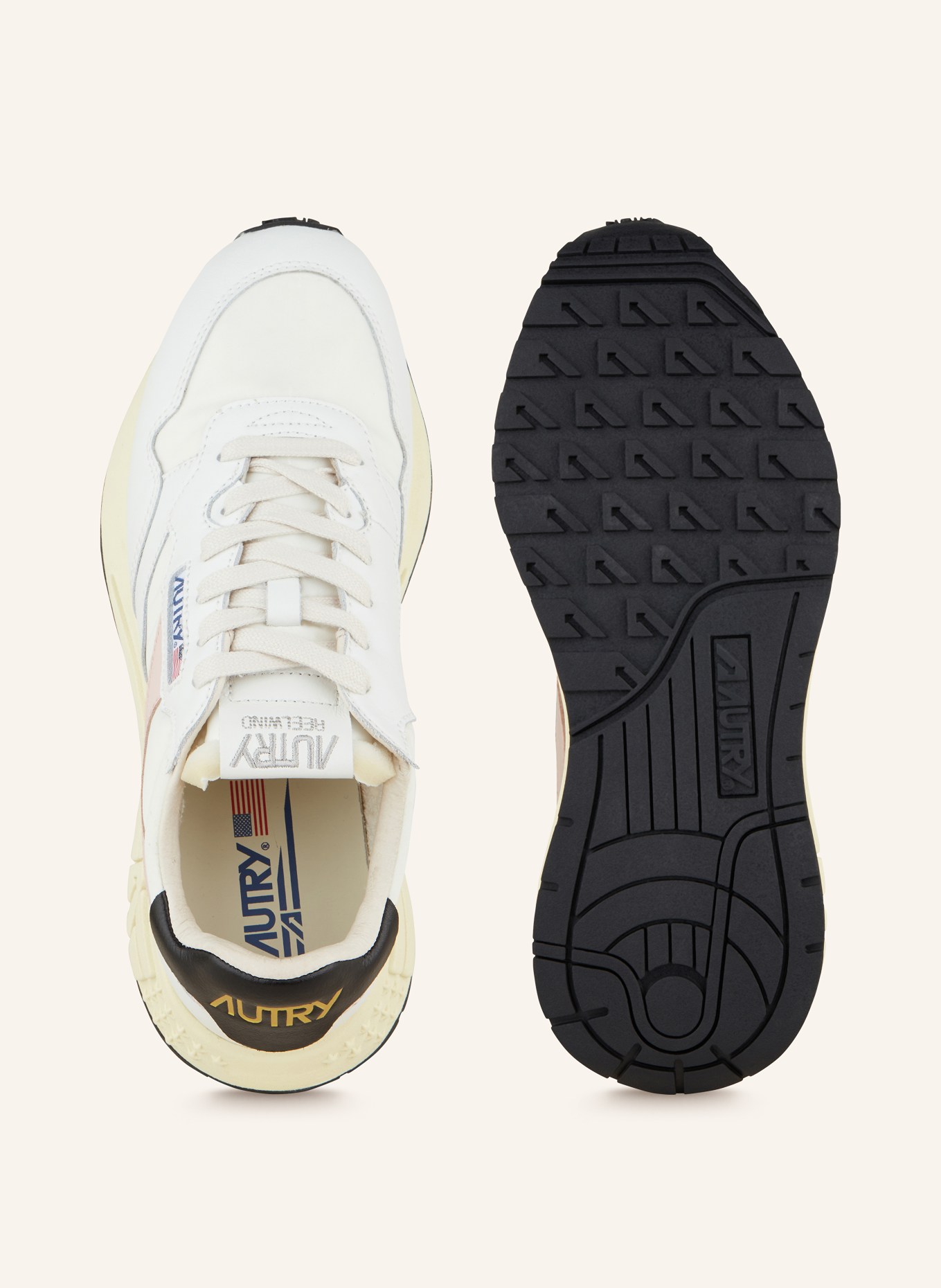 AUTRY REELWIND LOW HN sneaker: WHITE / LIGHT PINK