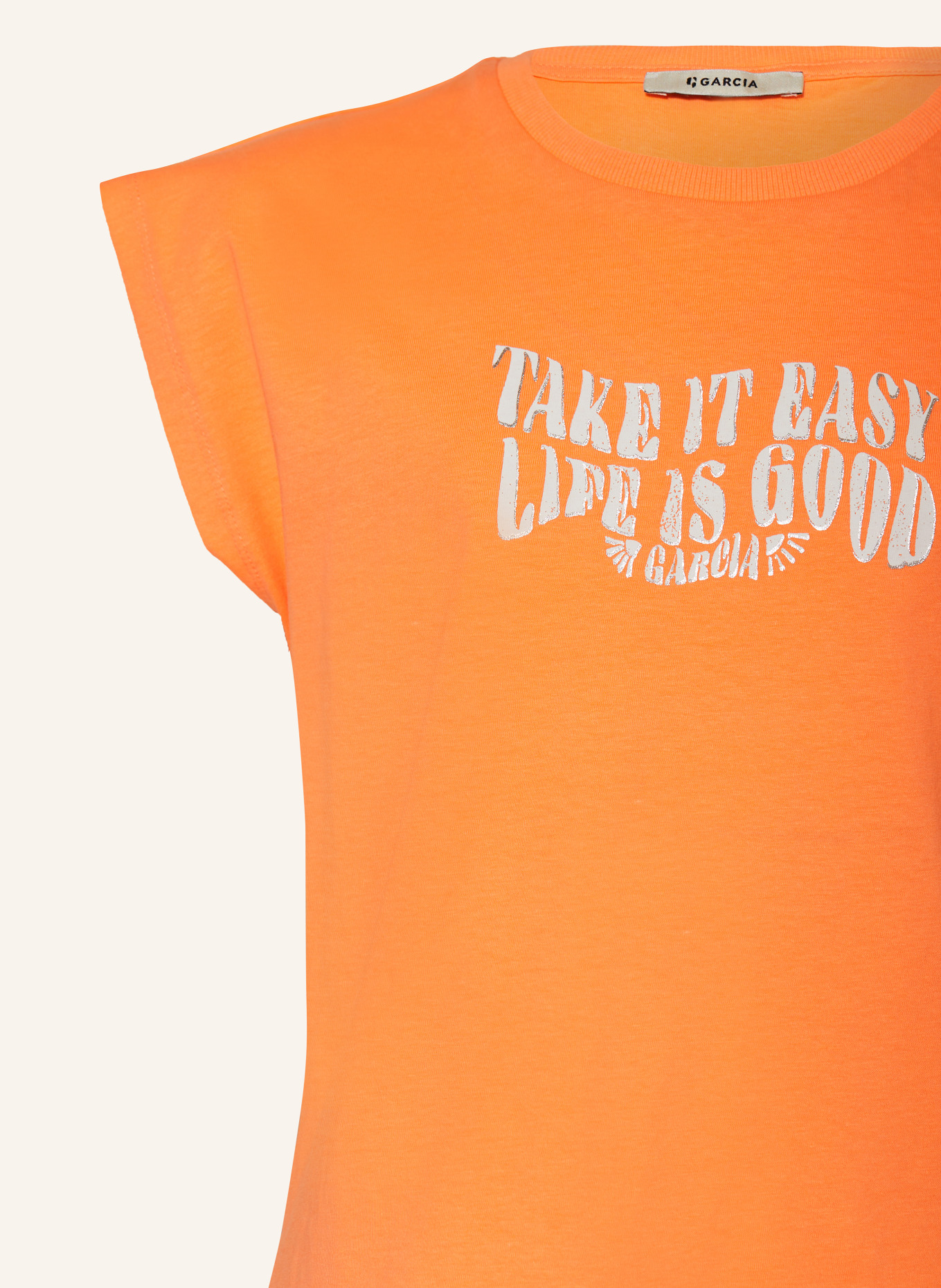 GARCIA T-Shirt, Farbe: ORANGE/ WEISS (Bild 3)