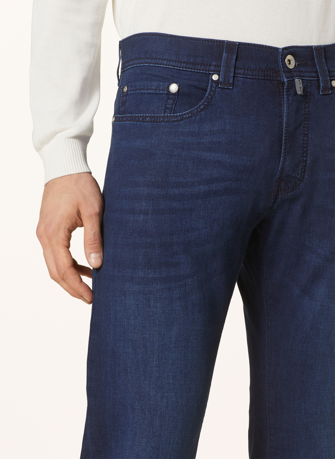 pierre cardin Jeans LYON slim fit, Color: 6814 dark blue used buffies (Image 5)