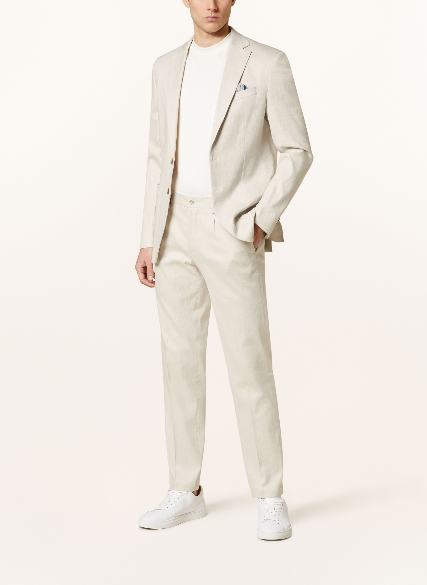 PAUL Suit trousers with linen, Color: 200 LIGHT BEIGE (Image 2)