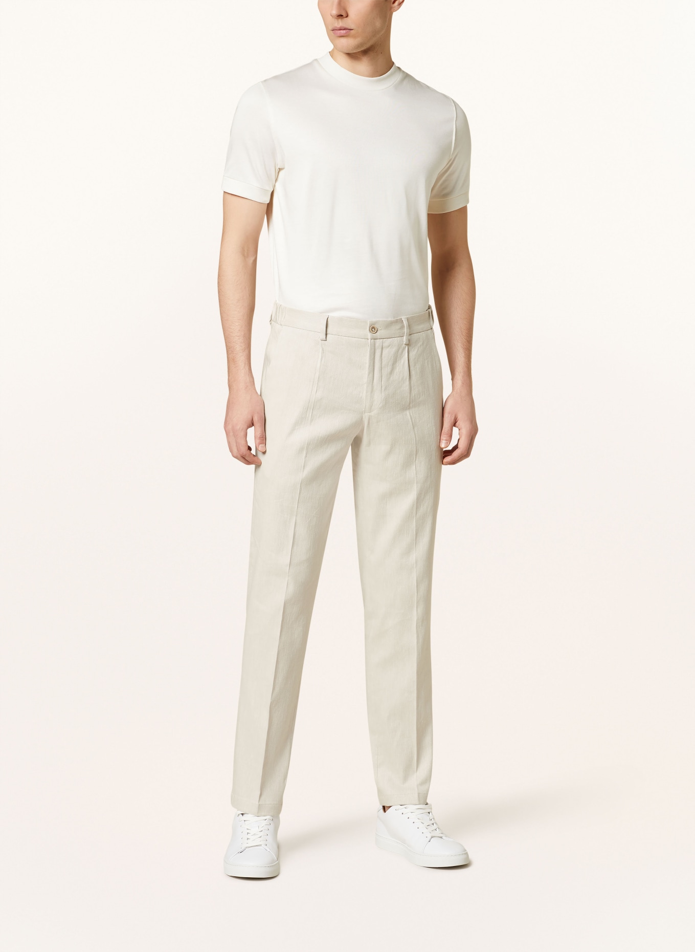 PAUL Suit trousers with linen, Color: 200 LIGHT BEIGE (Image 3)