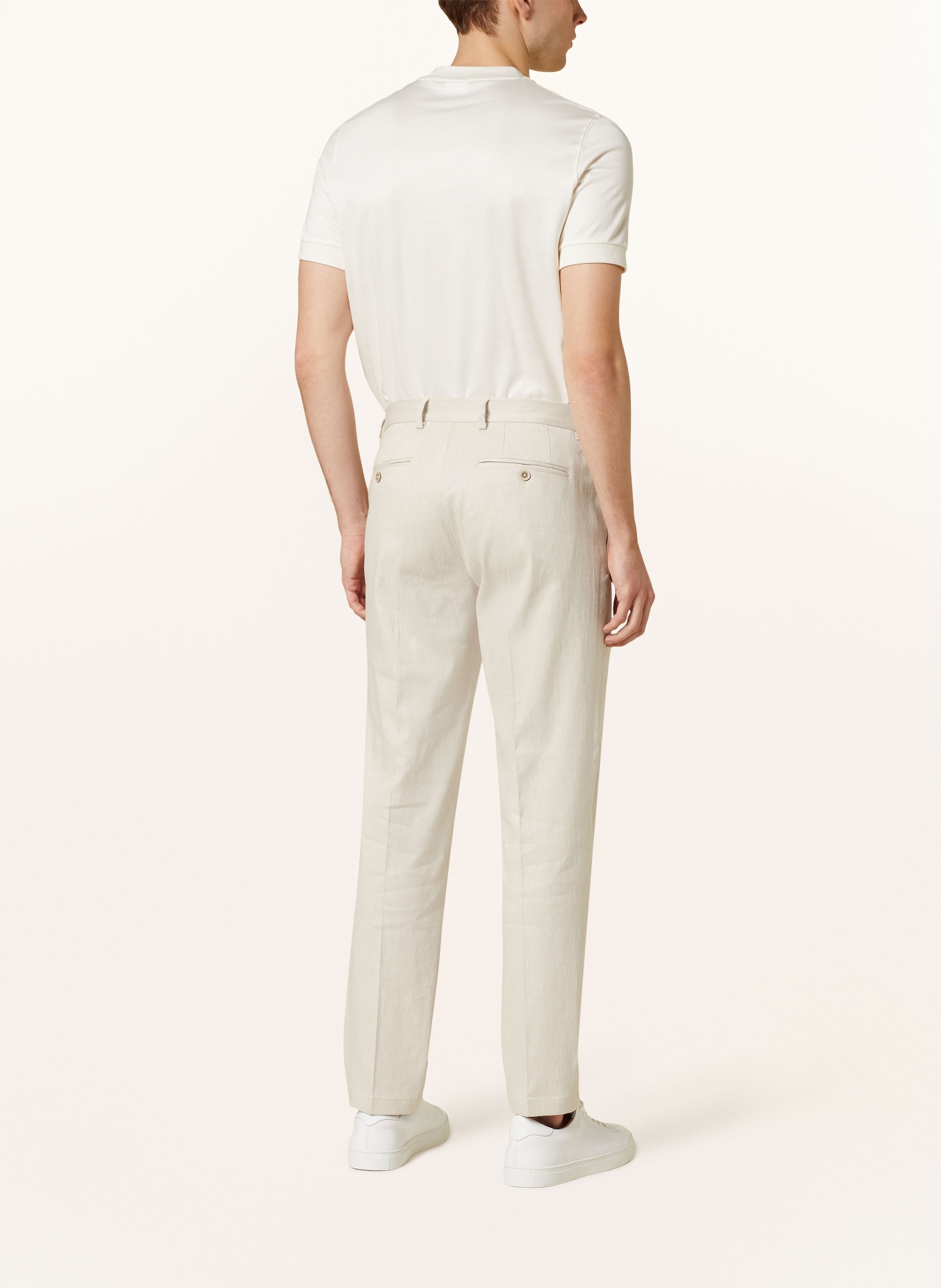 PAUL Suit trousers with linen, Color: 200 LIGHT BEIGE (Image 4)