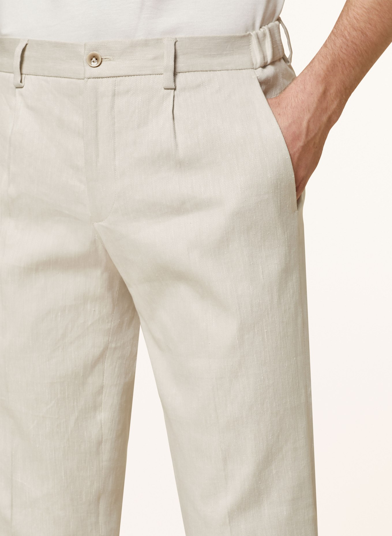 PAUL Suit trousers with linen, Color: 200 LIGHT BEIGE (Image 6)