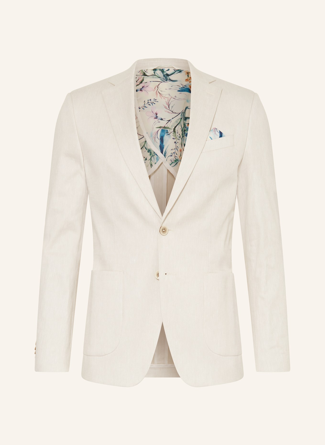 PAUL Suit jacket extra slim fit with linen, Color: 200 LIGHT BEIGE (Image 1)