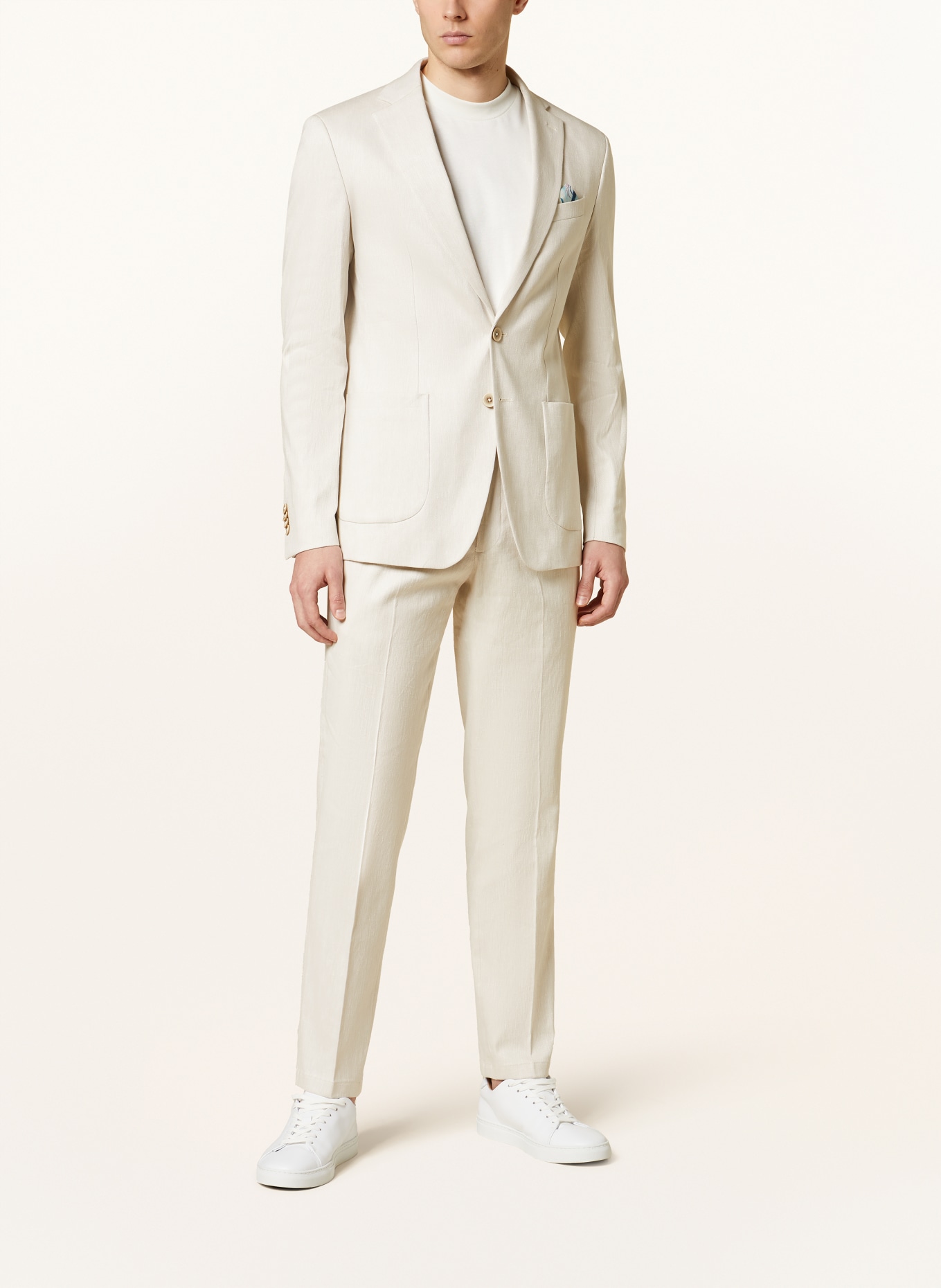 PAUL Suit jacket extra slim fit with linen, Color: 200 LIGHT BEIGE (Image 2)