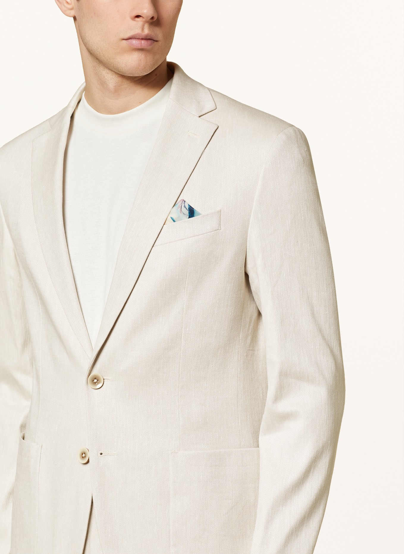 PAUL Suit jacket extra slim fit with linen, Color: 200 LIGHT BEIGE (Image 5)