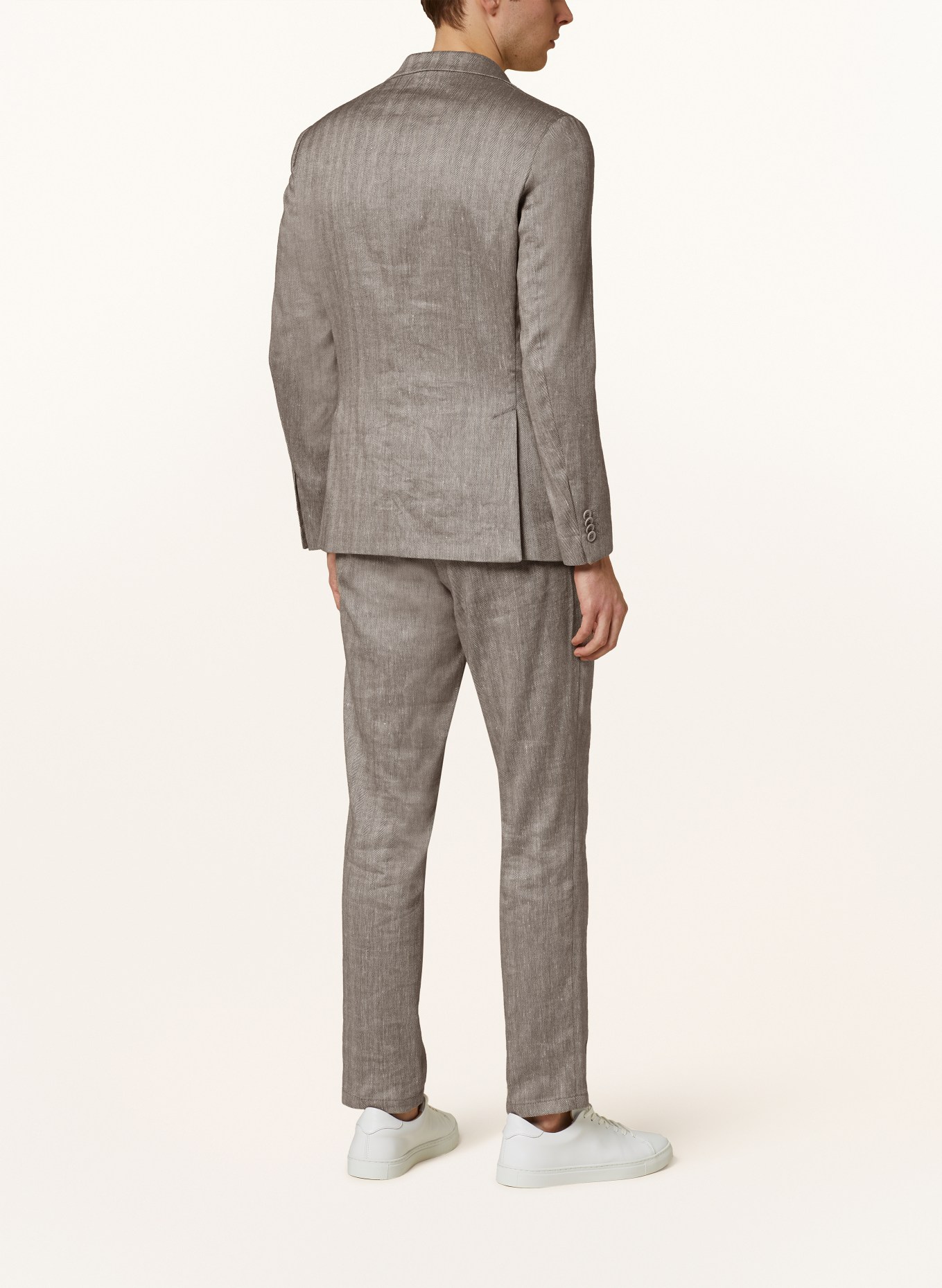 PAUL Suit jacket slim fit with linen, Color: 820 Brown (Image 3)