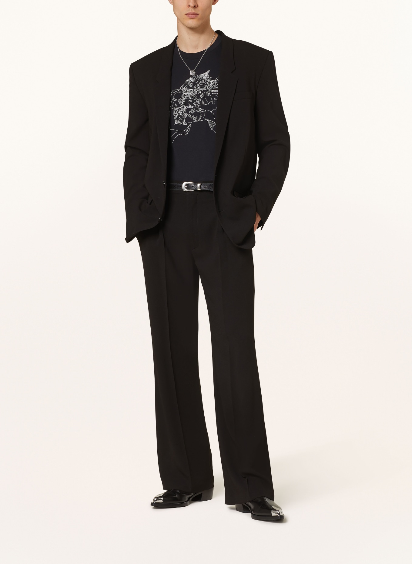 ISABEL MARANT Oblekové kalhoty NOEVA, Barva: 01BK BLACK (Obrázek 2)