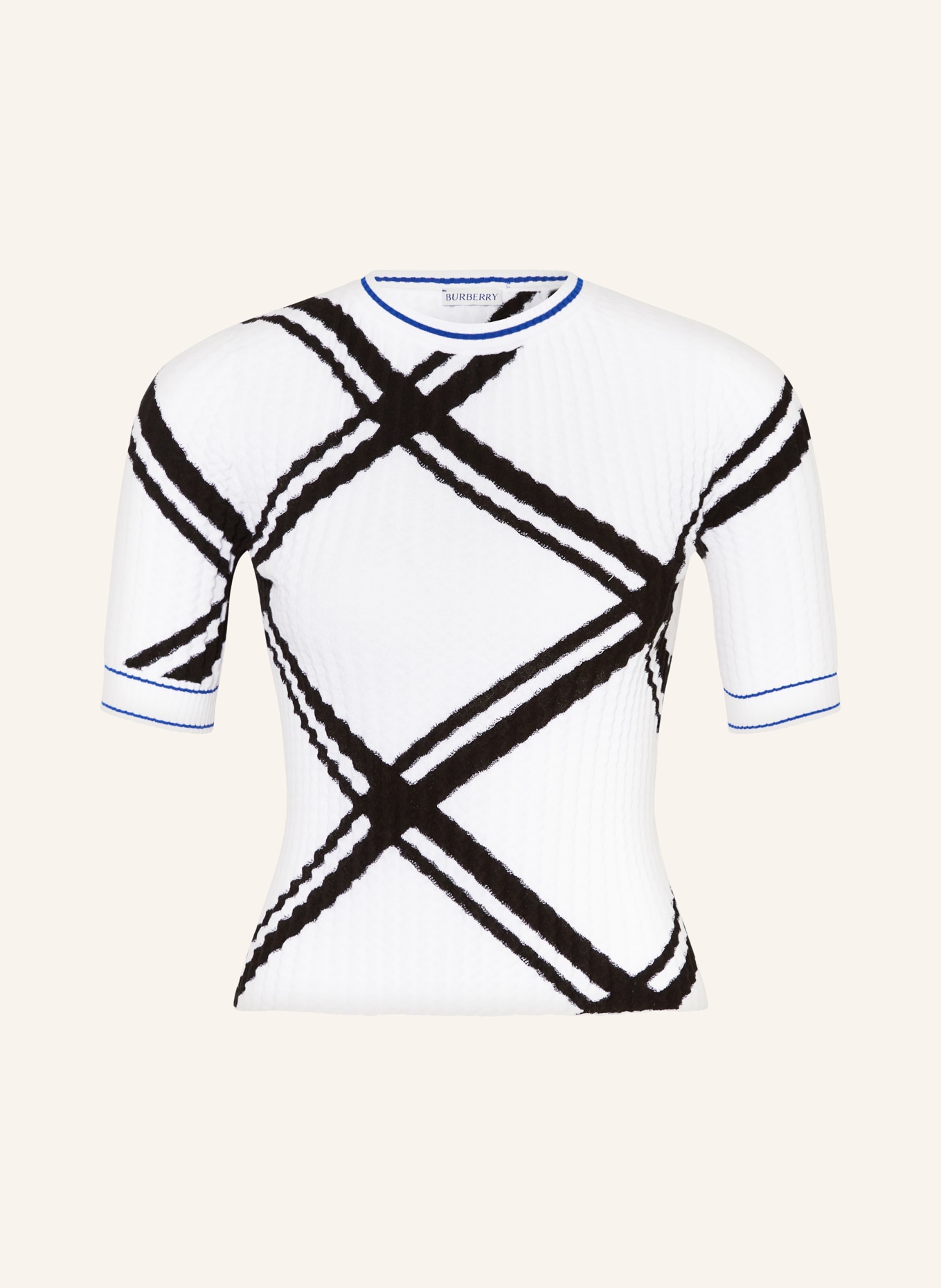 BURBERRY Knit top, Color: WHITE/ BLACK (Image 1)