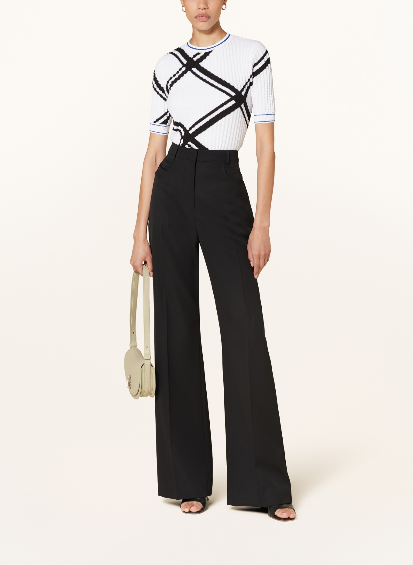 BURBERRY Knit top, Color: WHITE/ BLACK (Image 2)