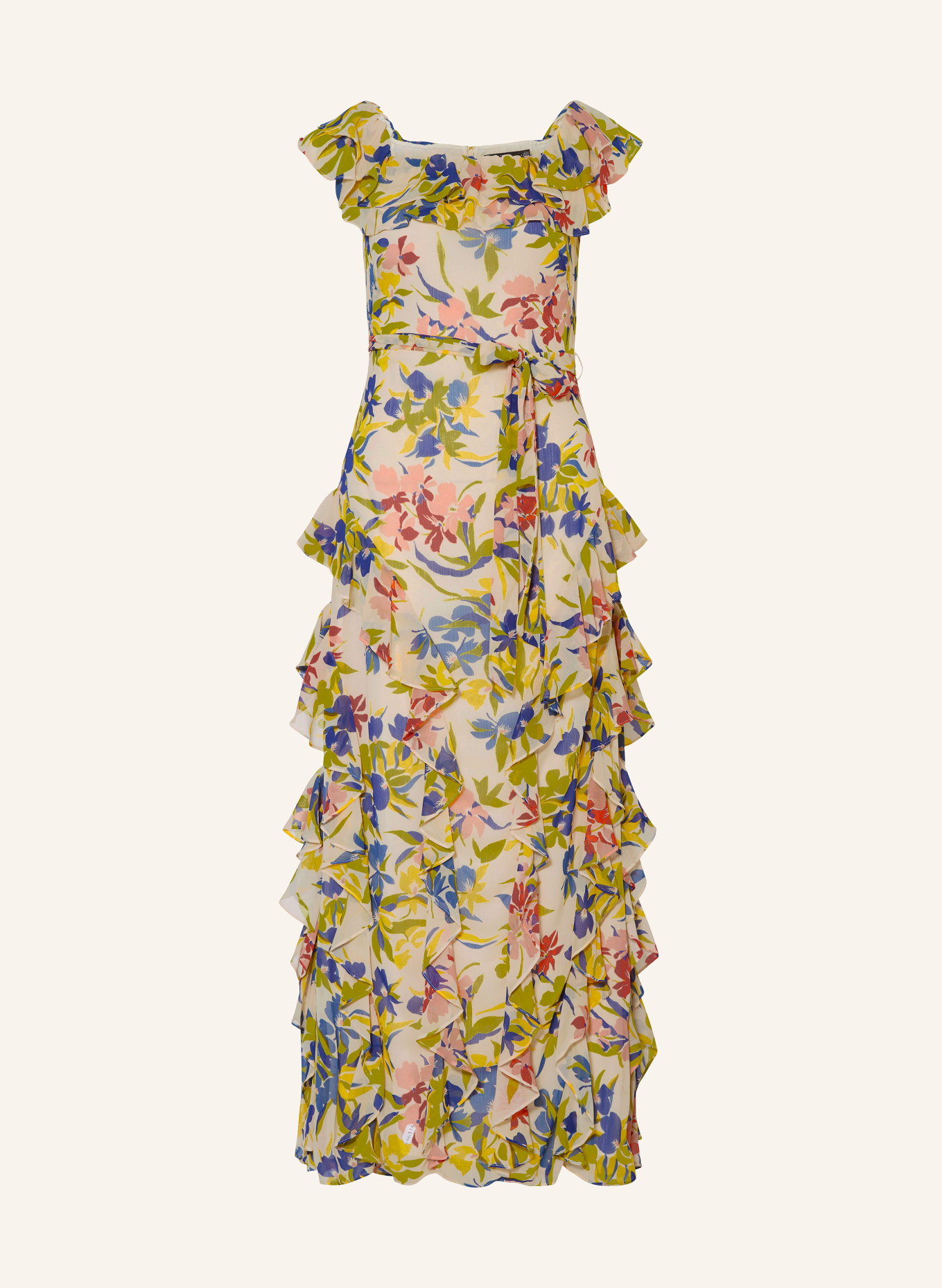 LAUREN RALPH LAUREN Kleid PRANMILLE, Farbe: ECRU/ ROT/ HELLGRÜN (Bild 1)