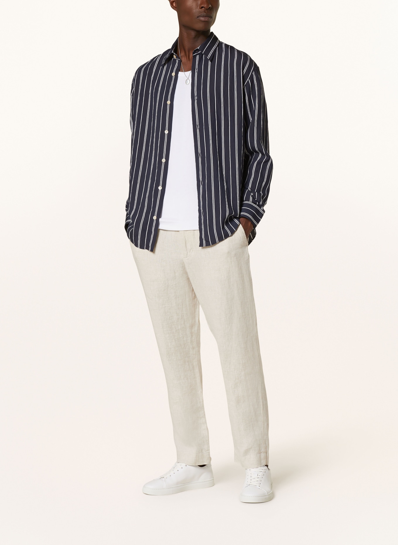 NN.07 Linen trousers BILLIE in jogger style regular fit, Color: BEIGE (Image 2)