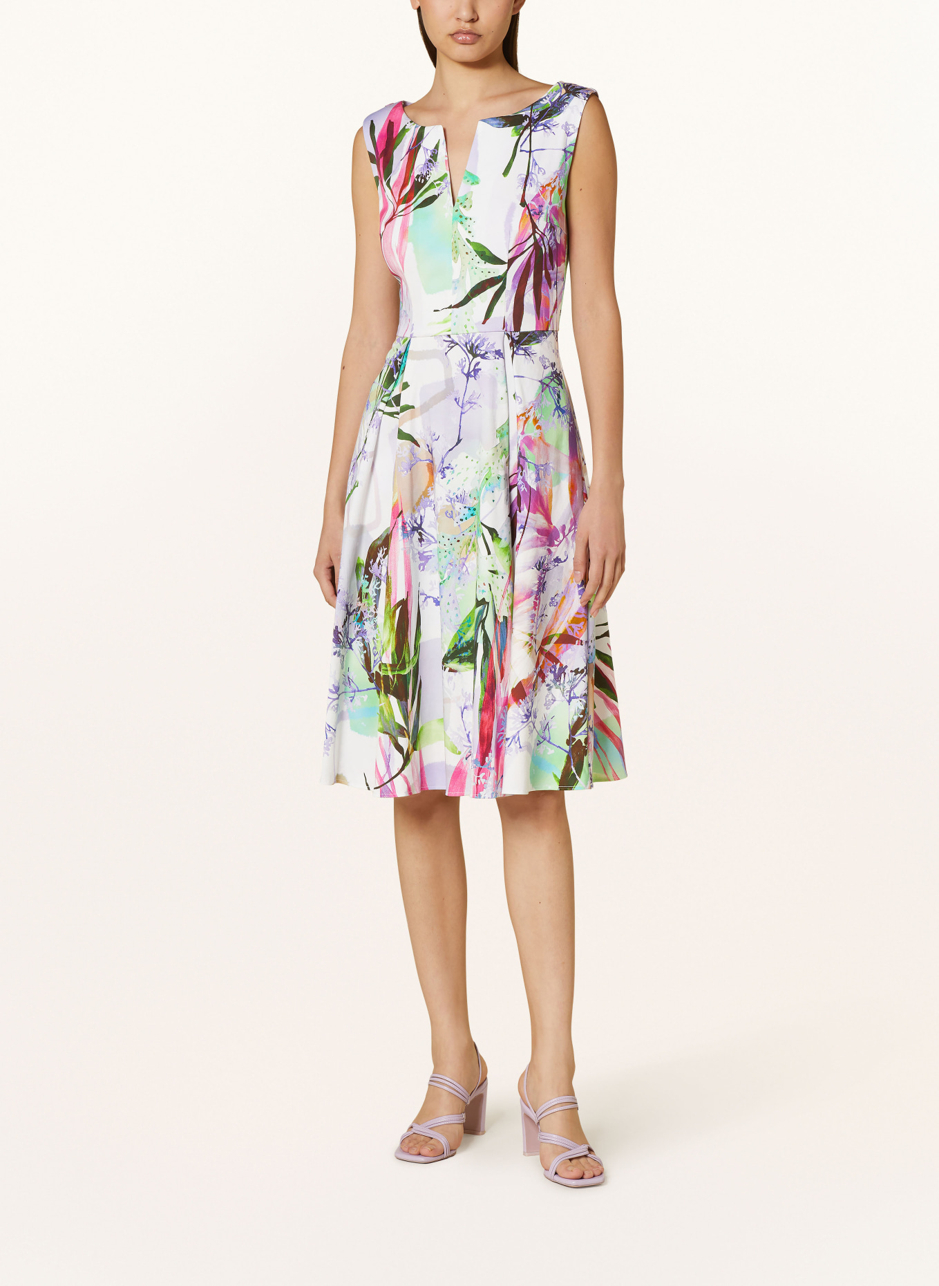 SWING Cocktail dress, Color: WHITE/ GREEN/ PURPLE (Image 2)