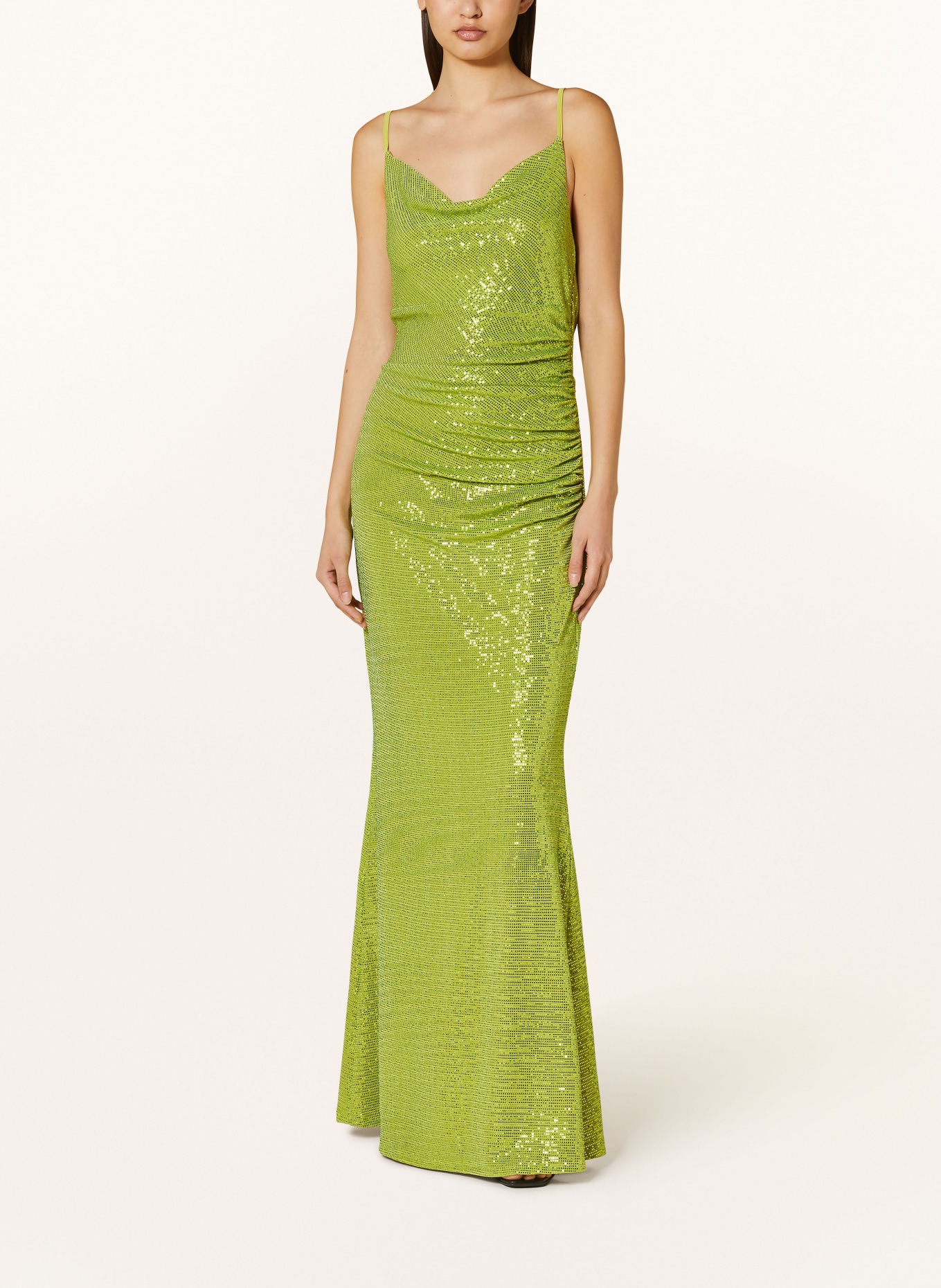 SWING Evening dress with sequins, Color: LIGHT GREEN (Image 2)