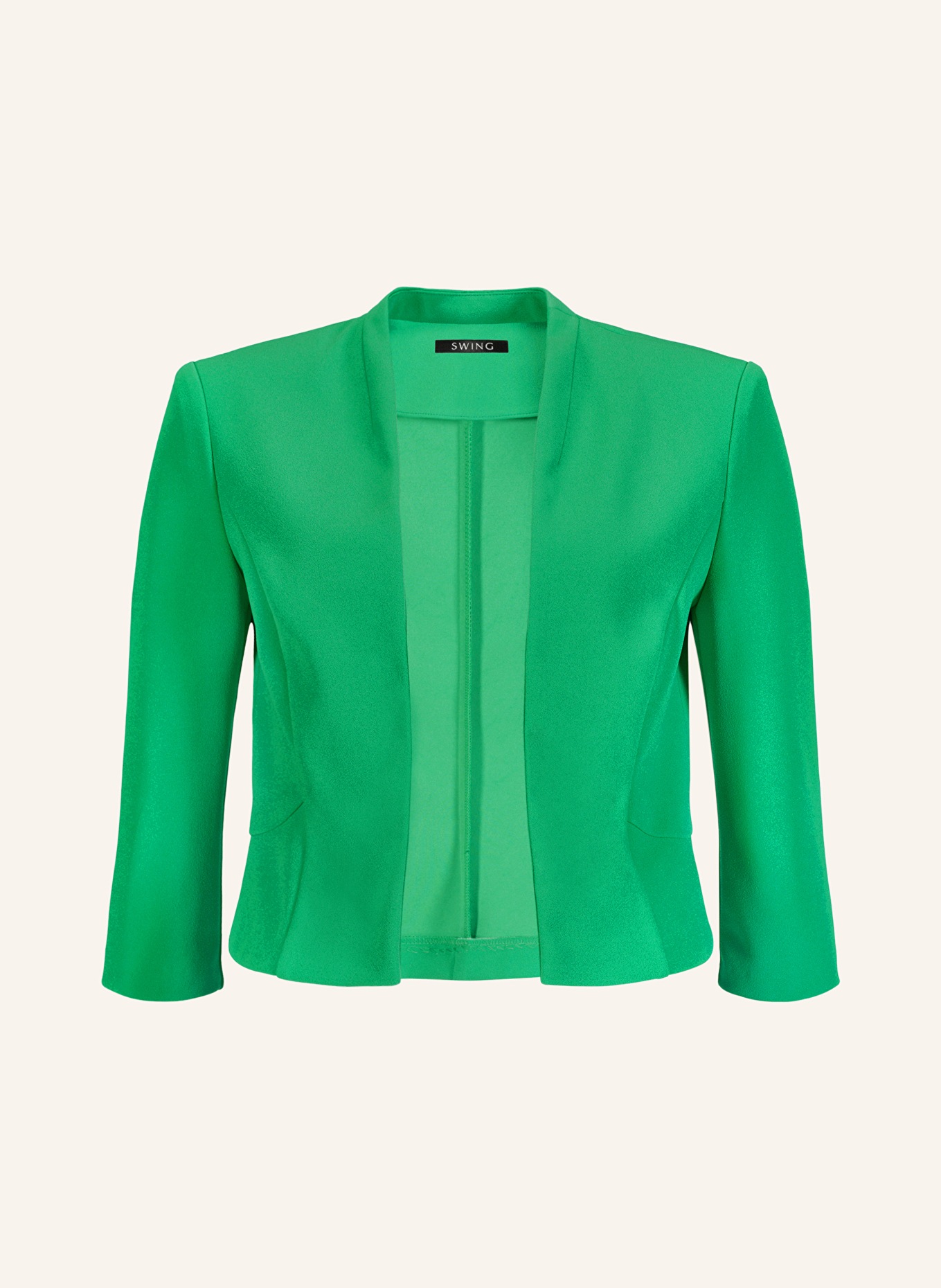 SWING Bolero with 3/4 sleeves, Color: GREEN (Image 1)