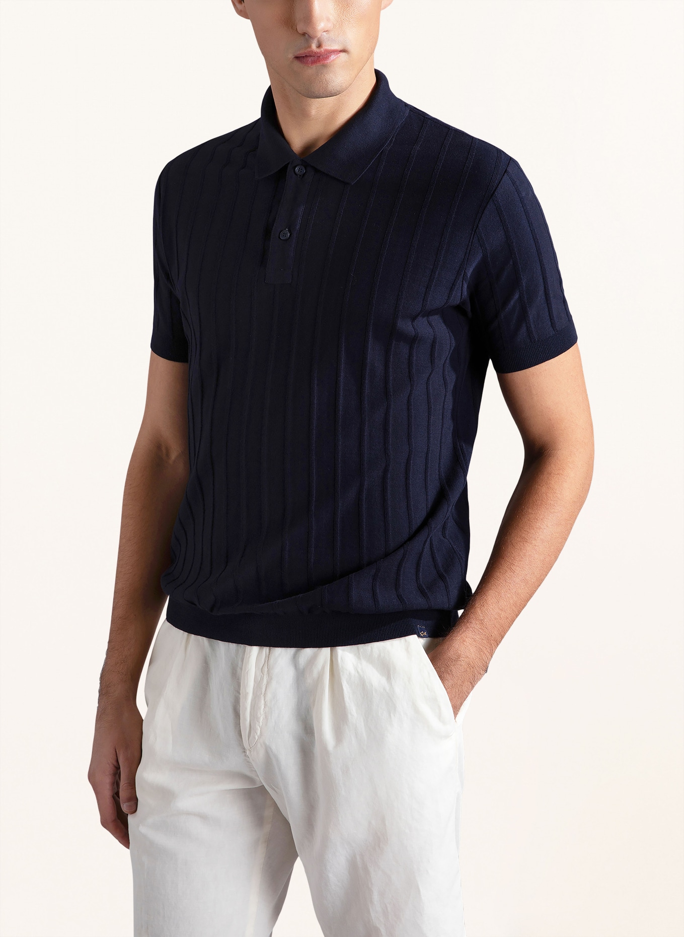 PAUL & SHARK Knitted polo shirt RIVIERA, Color: DARK BLUE (Image 2)