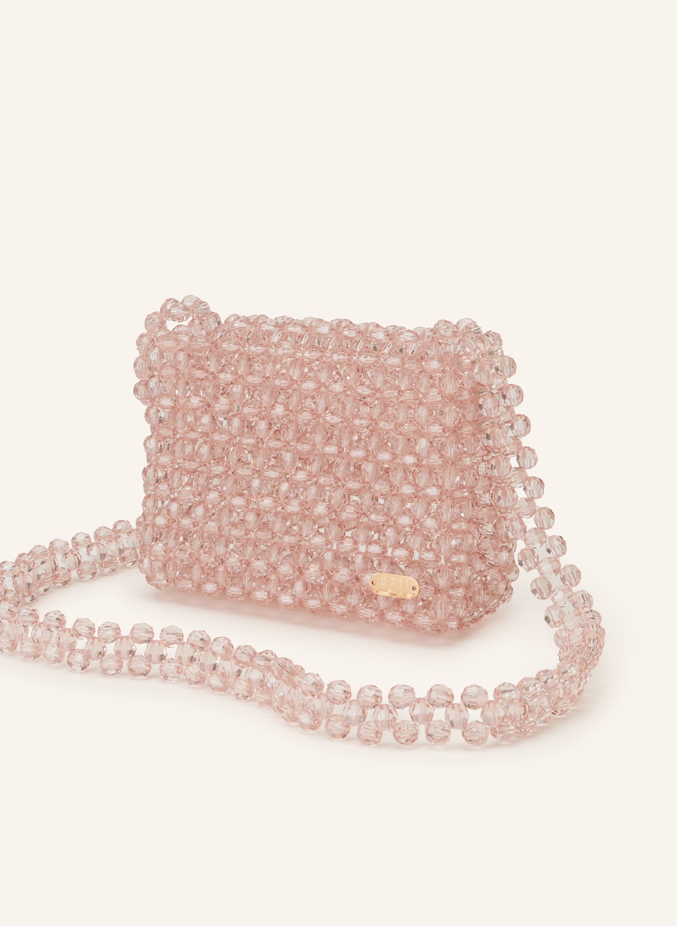 0711 TBILISI Crossbody bag ANI made of decorative beads, Color: ROSE (Image 2)