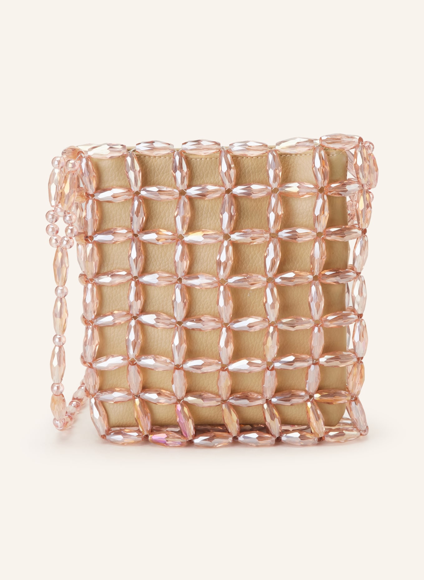 0711 TBILISI Crossbody bag LIV made of decorative beads, Color: ROSE (Image 1)