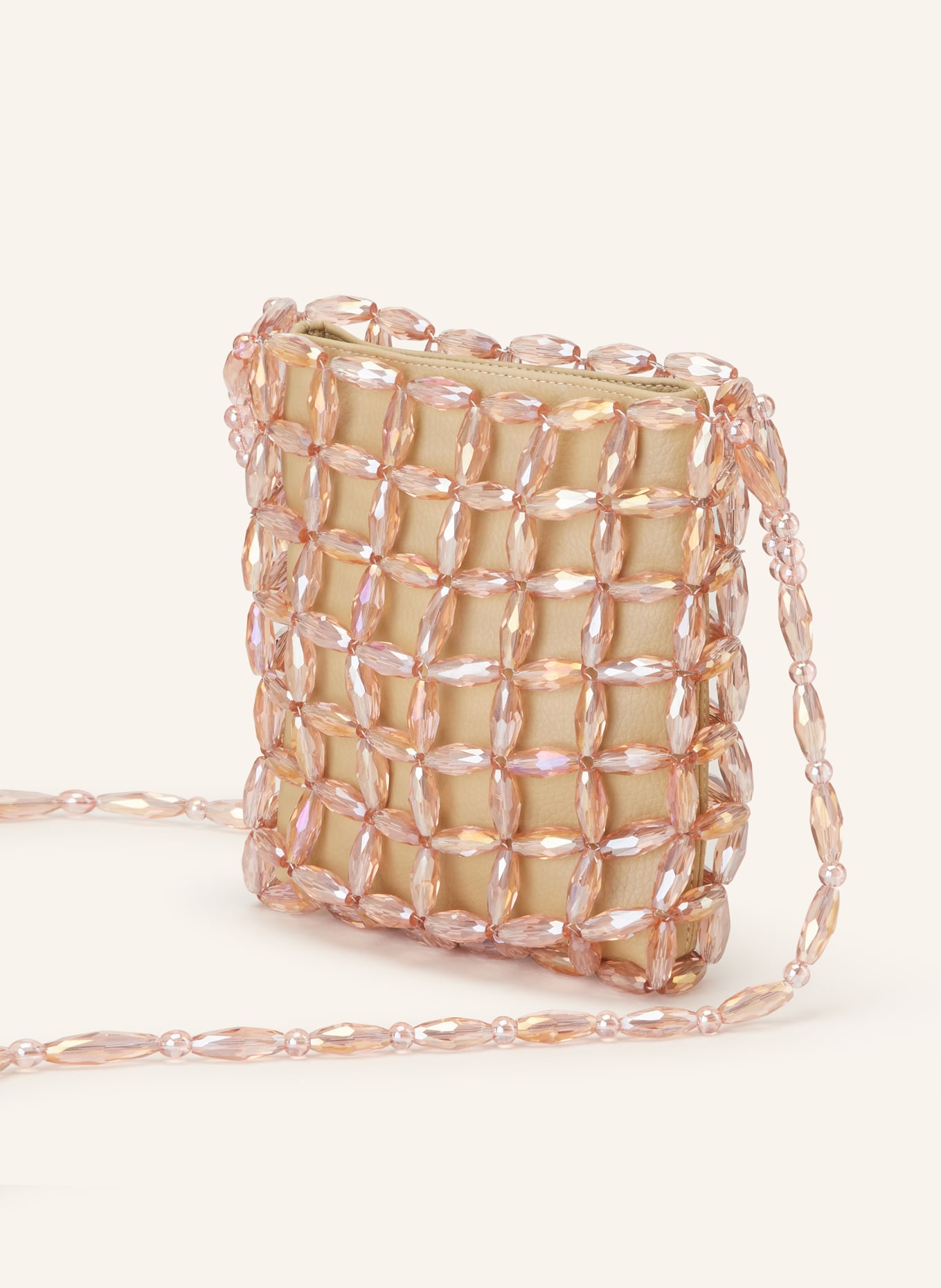 0711 TBILISI Crossbody bag LIV made of decorative beads, Color: ROSE (Image 2)