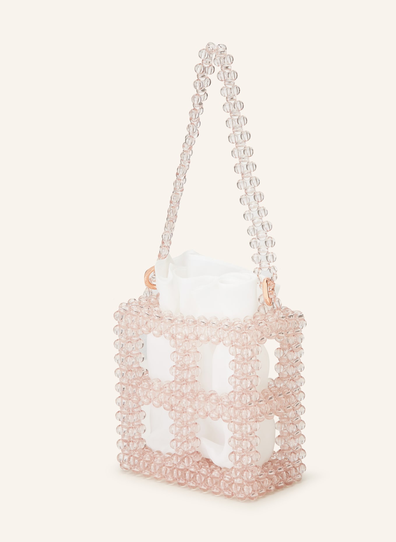 0711 TBILISI Handbag TEKKA made of decorative beads, Color: ROSE (Image 2)