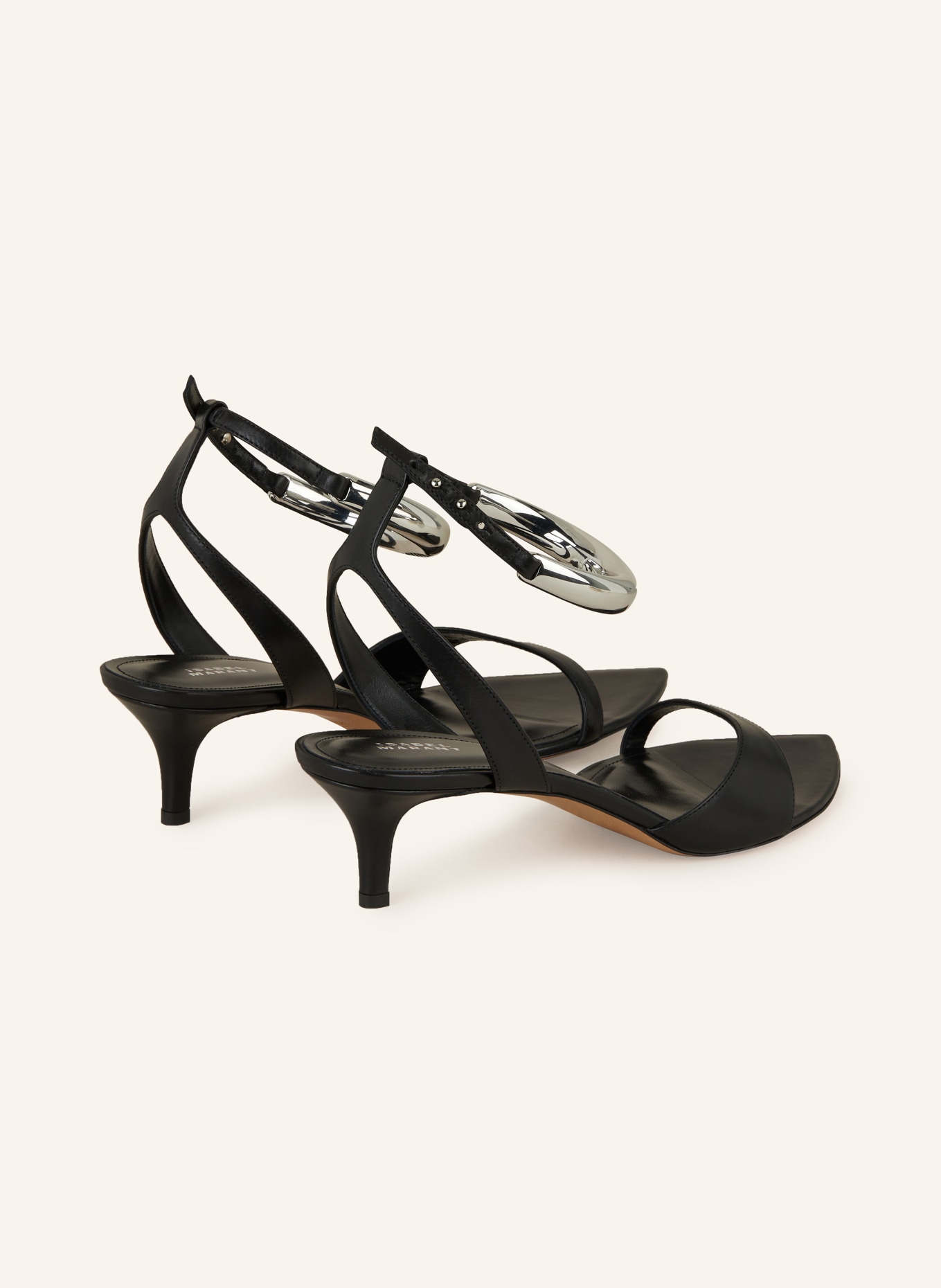 ISABEL MARANT Sandals ALZIRY, Color: BLACK/ SILVER (Image 2)