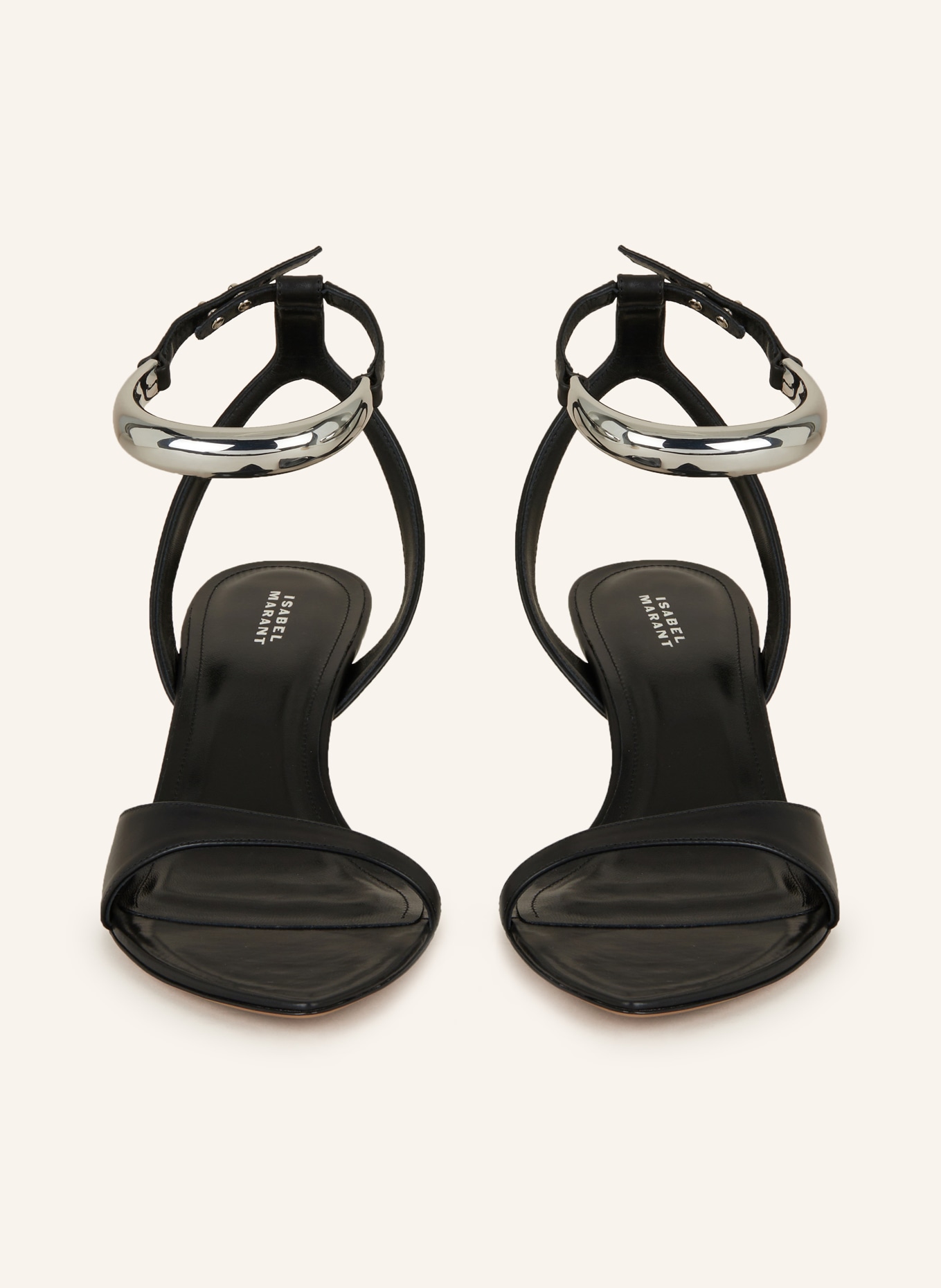 ISABEL MARANT Sandals ALZIRY, Color: BLACK/ SILVER (Image 3)