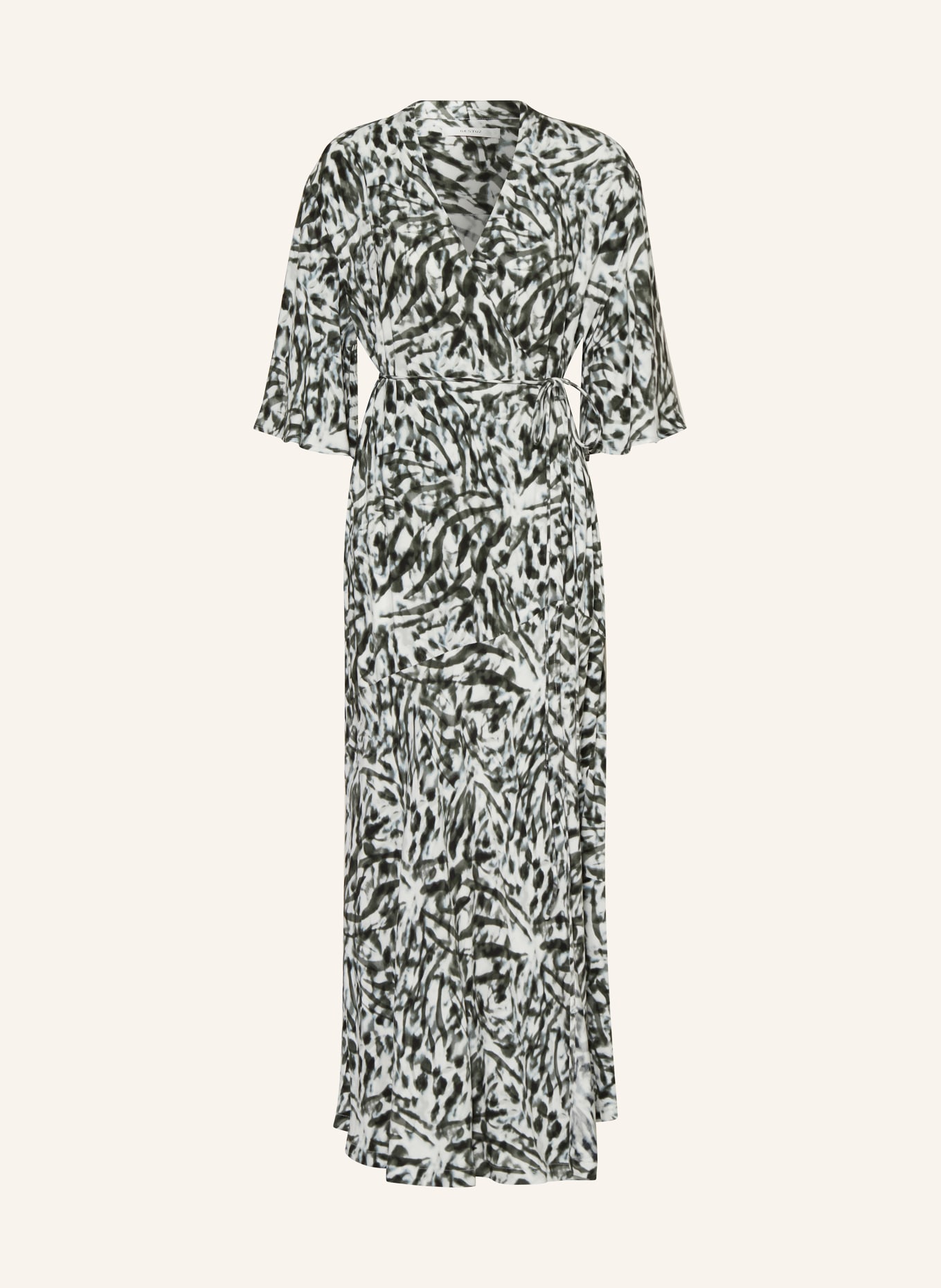 GESTUZ Wrap dress BLUMIAGZ, Color: KHAKI/ WHITE (Image 1)