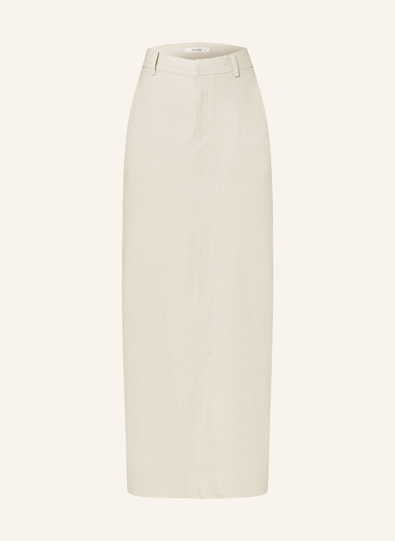 GESTUZ Skirt LIZAGZ with linen, Color: CREAM (Image 1)