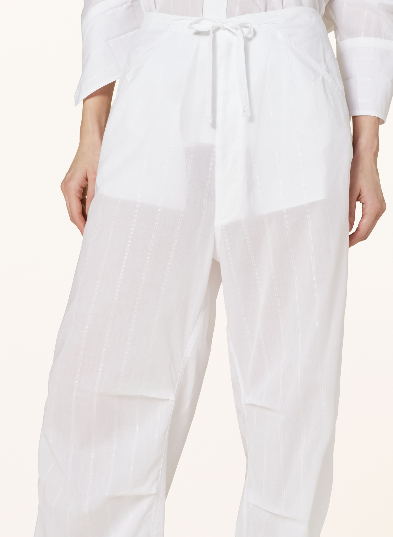 DARKPARK Trousers DAISY, Color: WHITE/ SILVER (Image 5)