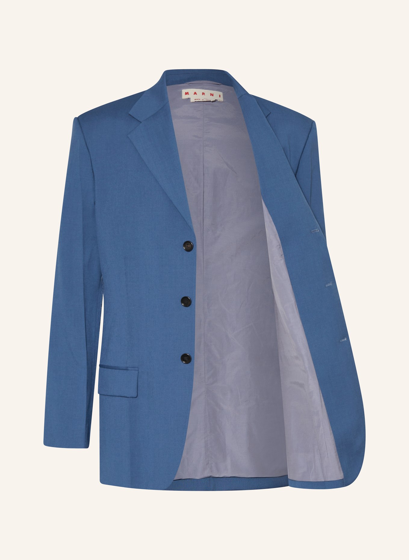 MARNI Tailored jacket regular fit with mohair, Color: 00B37 OPAL (Image 4)