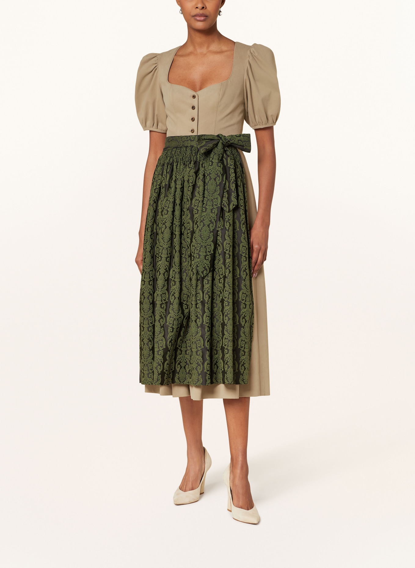 Gottseidank Sukienka bawarska CAROLINA, Kolor: KHAKI/ ZIELONY/ CZARNY (Obrazek 2)