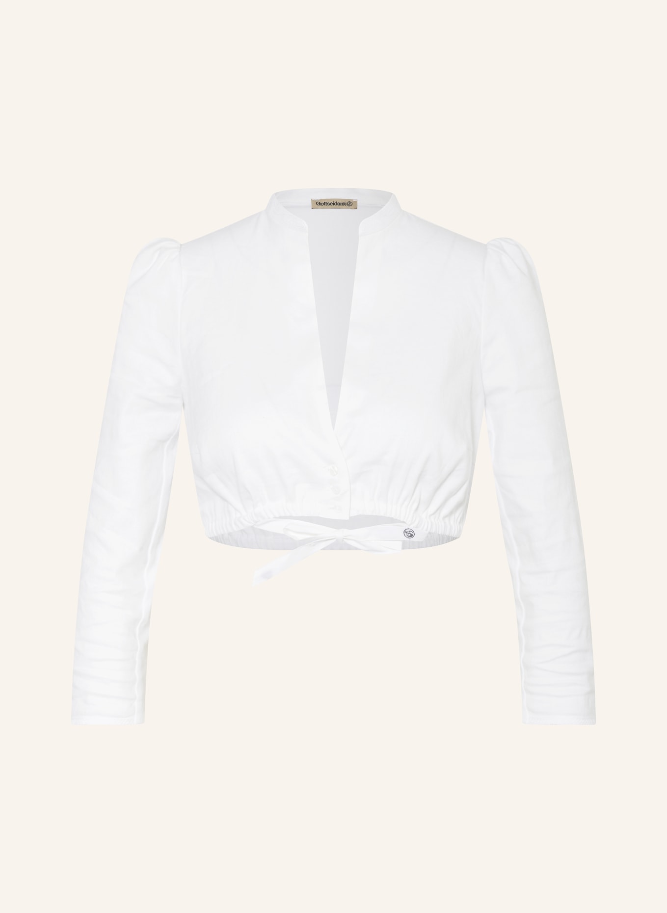 Gottseidank Dirndl blouse POMPADOUR with linen, Color: 100 reiweiß (Image 1)