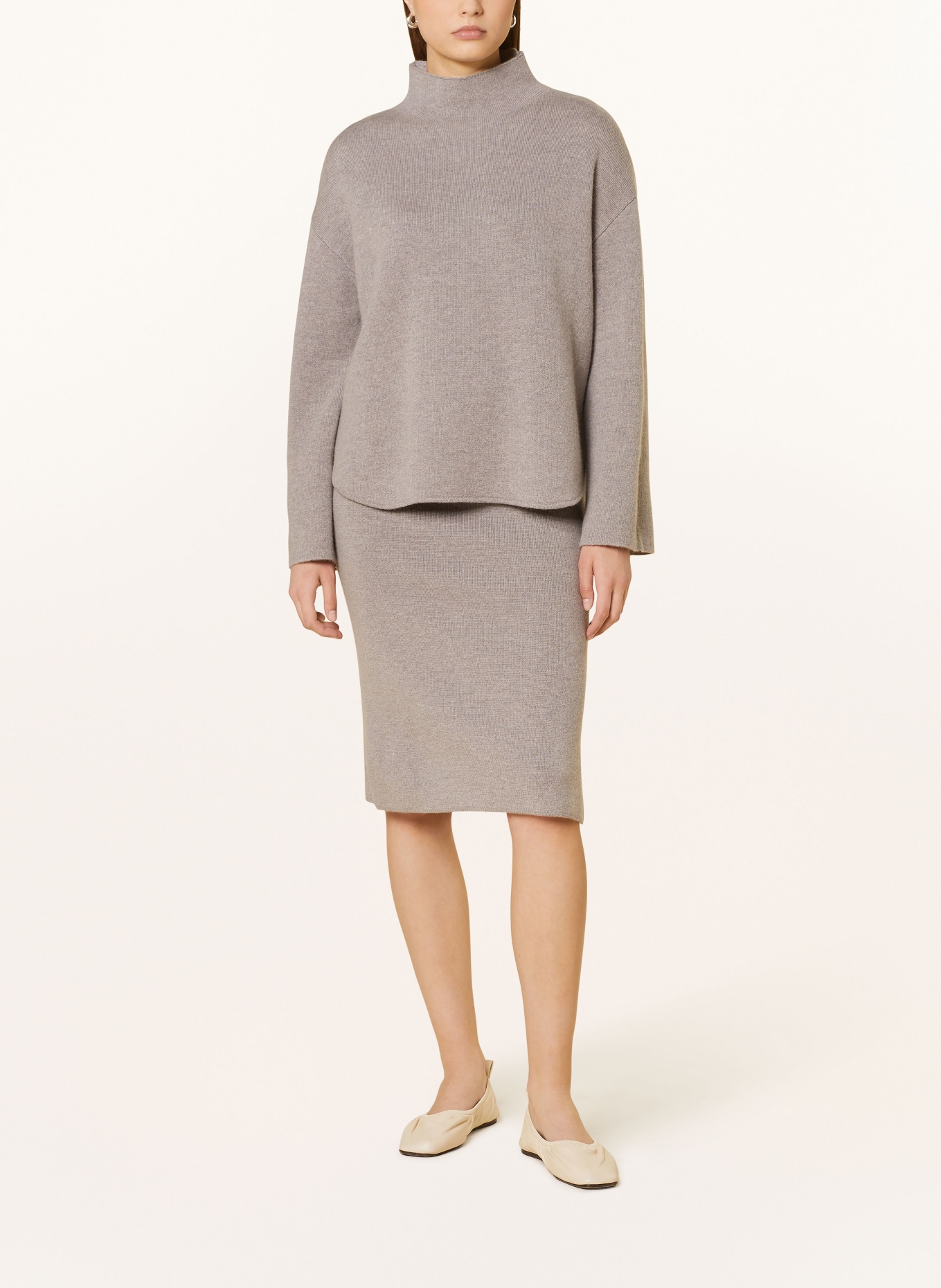 darling harbour Knit skirt with cashmere, Color: TRÜFFEL MELANGE (Image 2)