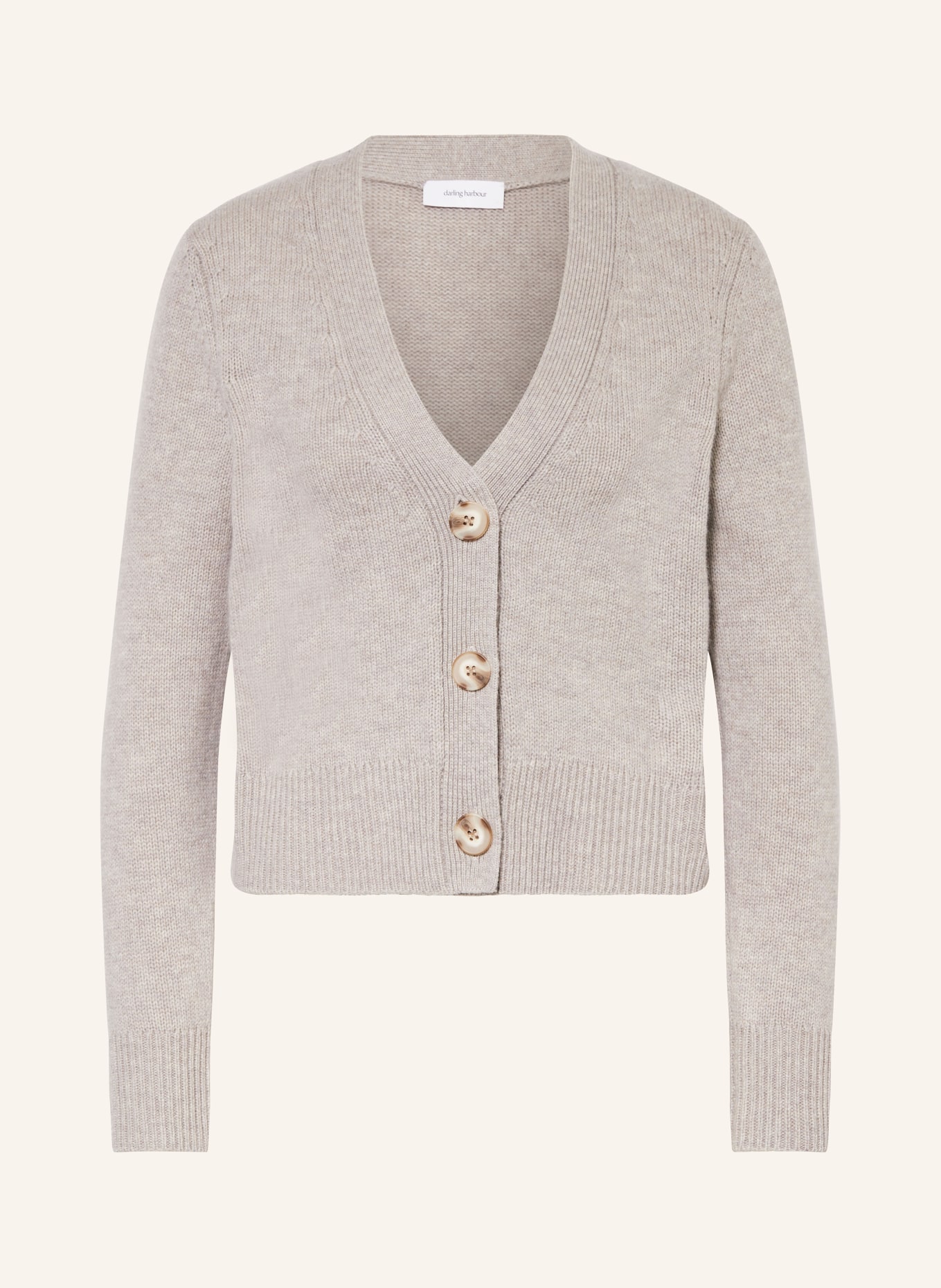 darling harbour Cardigan with cashmere, Color: Stein Melange (Image 1)