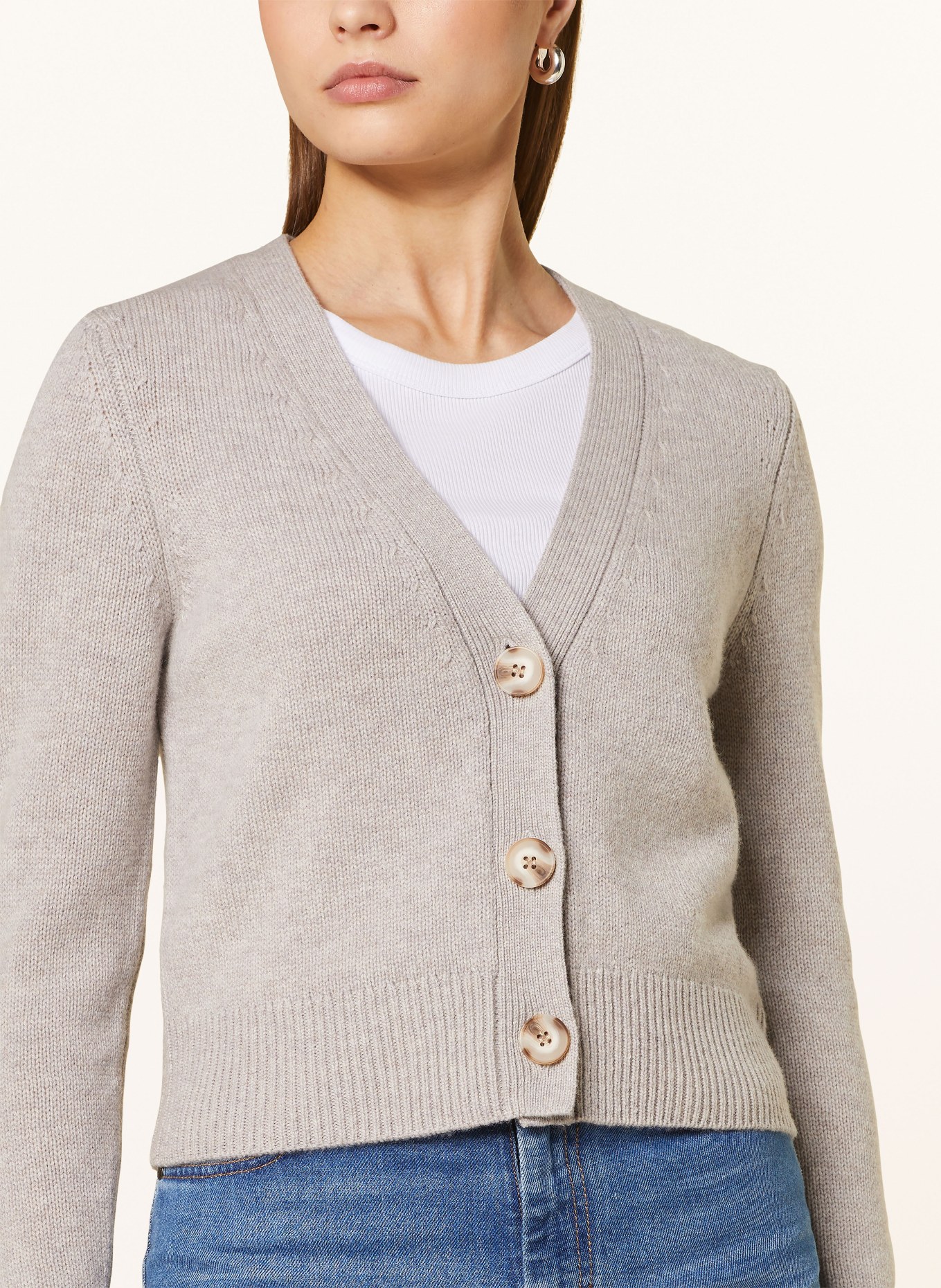 darling harbour Cardigan with cashmere, Color: Stein Melange (Image 4)