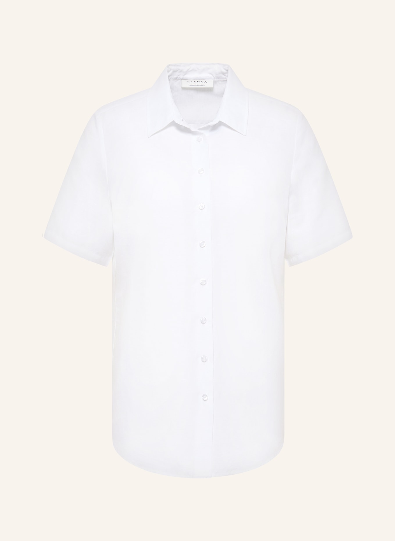 ETERNA Shirt blouse with linen, Color: WHITE (Image 1)