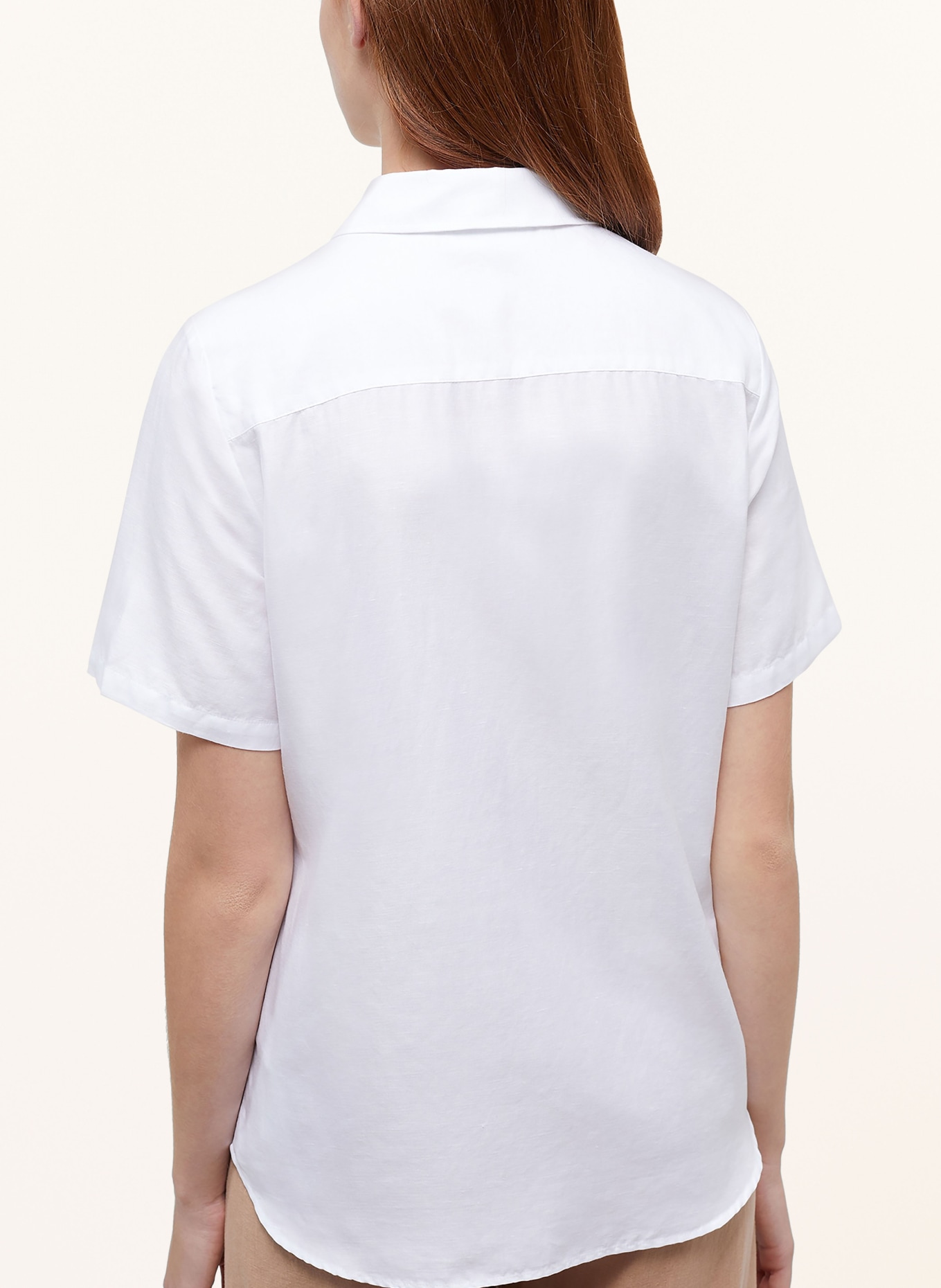 ETERNA Shirt blouse with linen, Color: WHITE (Image 3)
