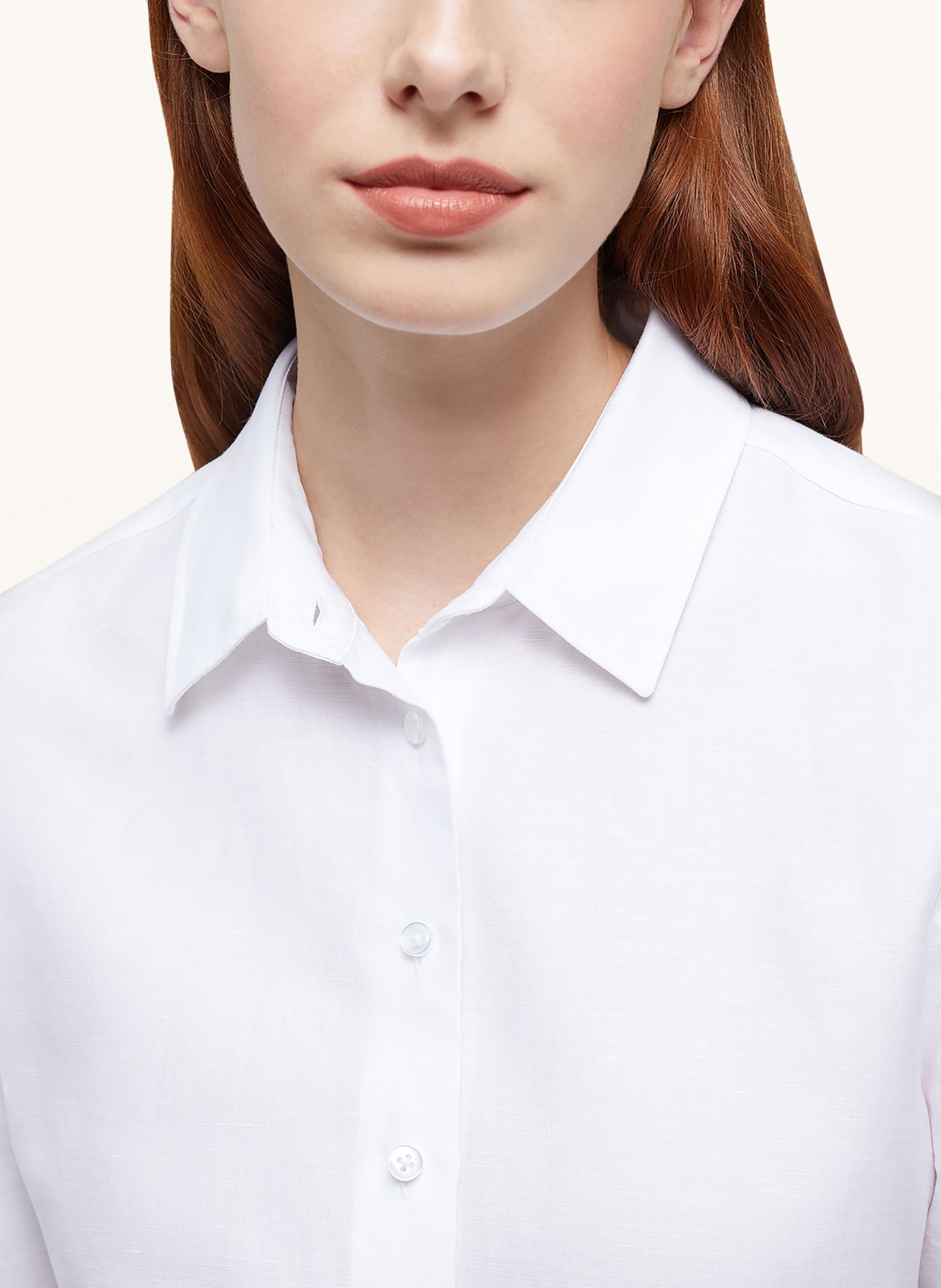 ETERNA Shirt blouse with linen, Color: WHITE (Image 4)