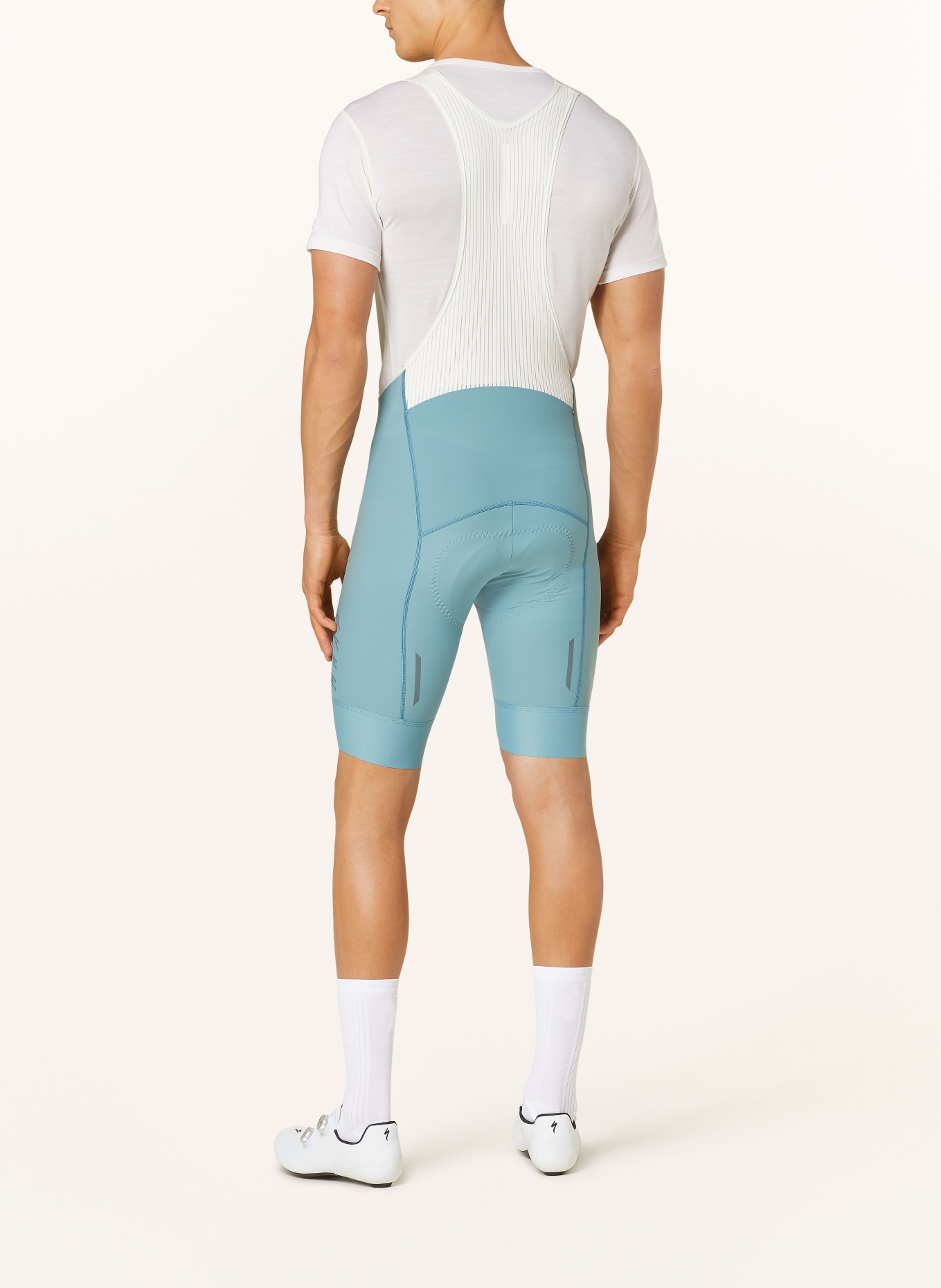 MAAP Cycling shorts TEAM BIB EVO with straps and padded insert, Color: LIGHT BLUE (Image 3)