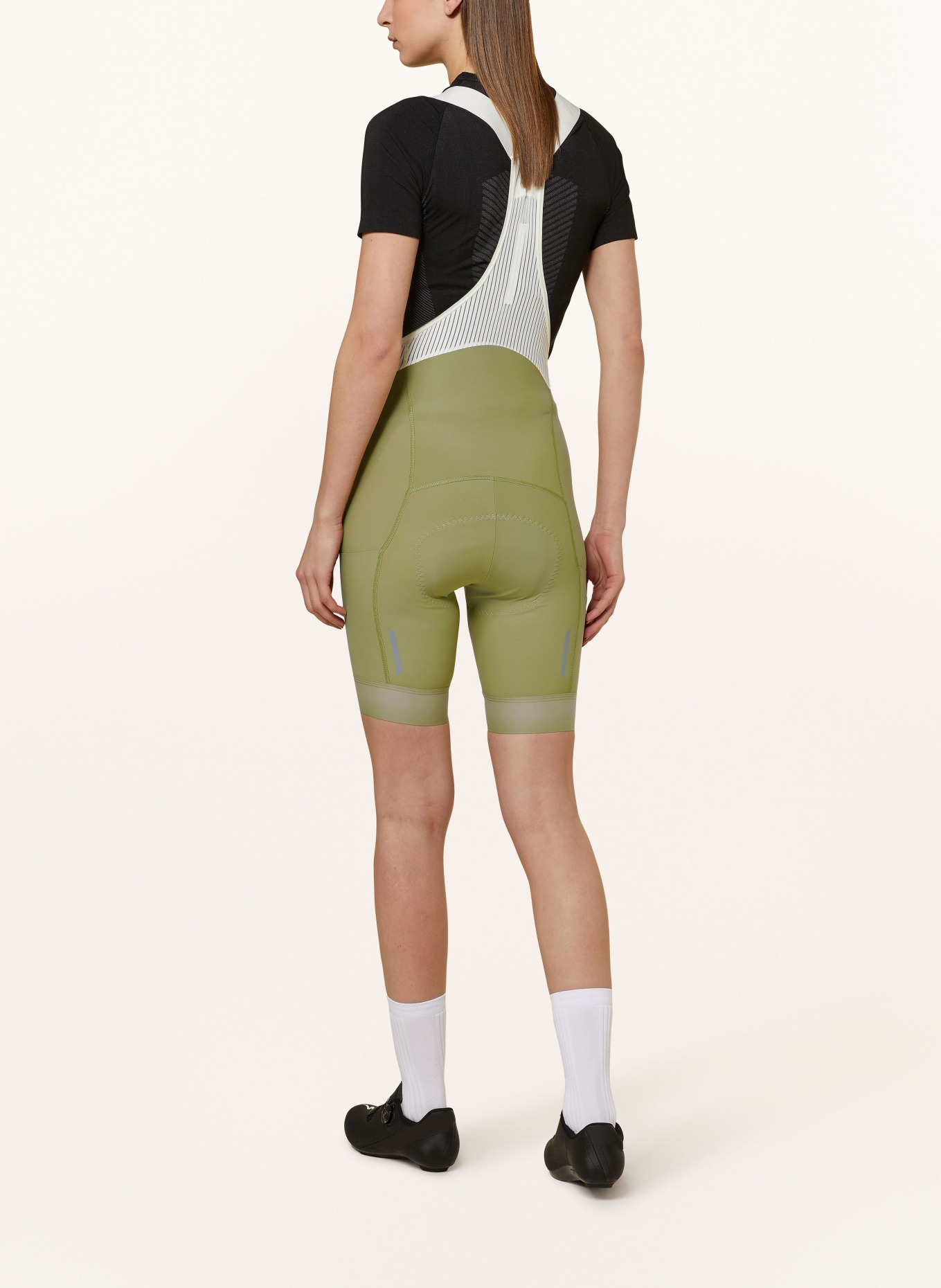 MAAP Cycling shorts TEAM BIB EVO with straps and padded insert, Color: OLIVE/ ECRU (Image 3)