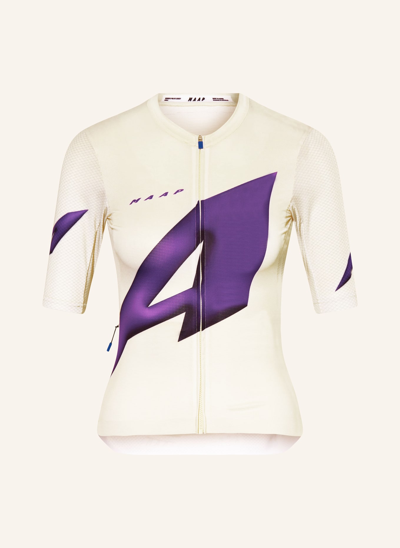 MAAP Cycling jersey ORBIT PRO AIR JERSEY 2.0, Color: CREAM/ DARK PURPLE (Image 1)