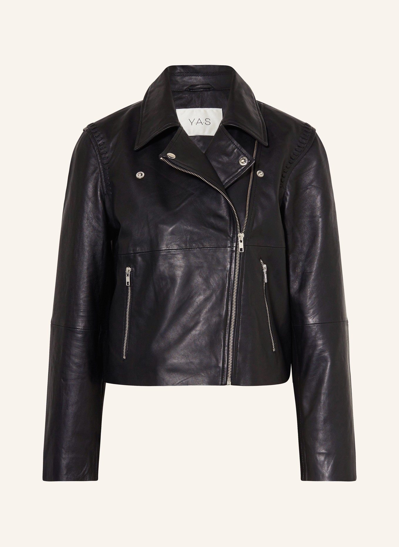Y.A.S. Leather jacket, Color: BLACK (Image 1)