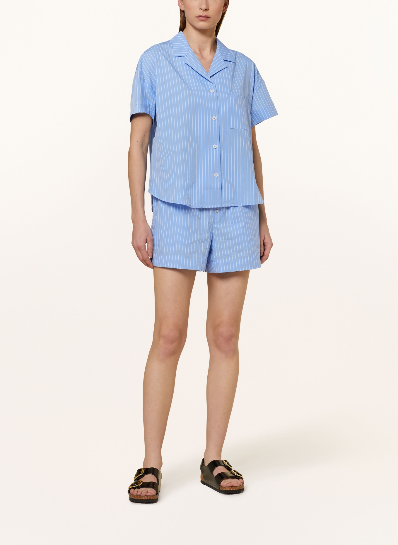 Marc O'Polo Pajama shirt, Color: LIGHT BLUE/ WHITE (Image 2)