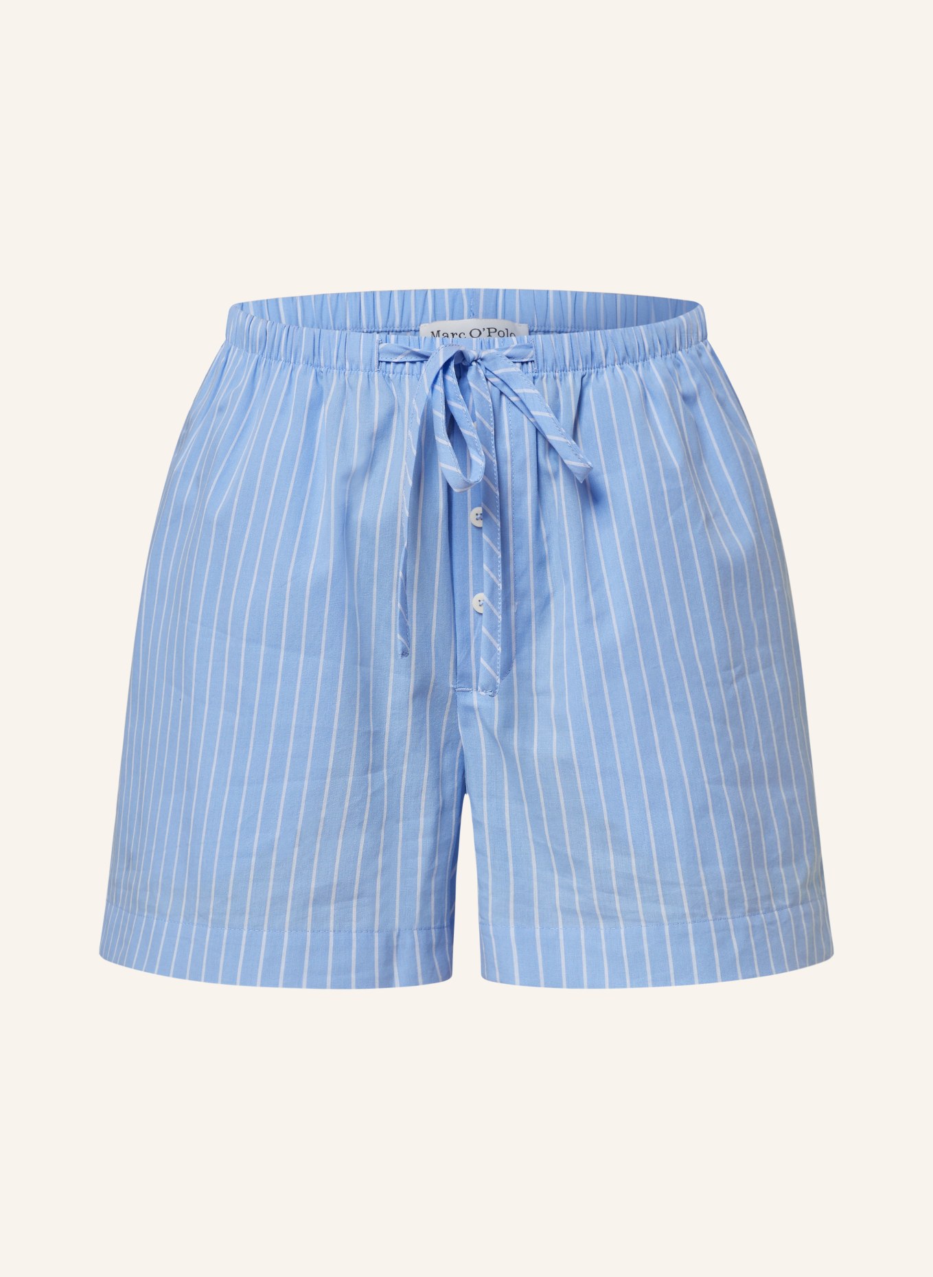 Marc O'Polo Pajama shorts, Color: LIGHT BLUE/ WHITE (Image 1)