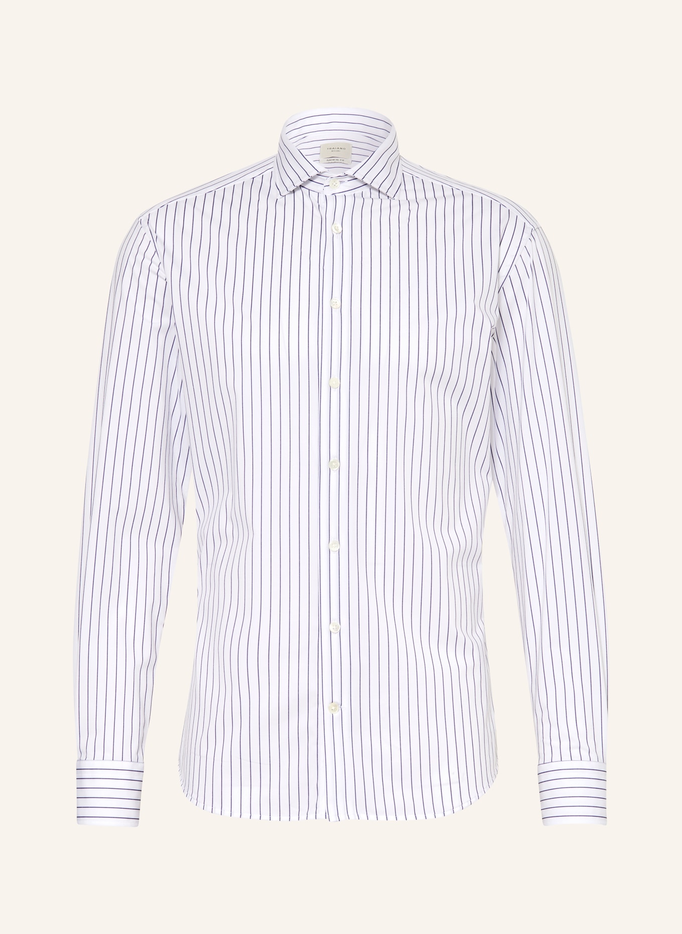 TRAIANO Shirt ROSSINI slim fit, Color: WHITE/ DARK BLUE (Image 1)