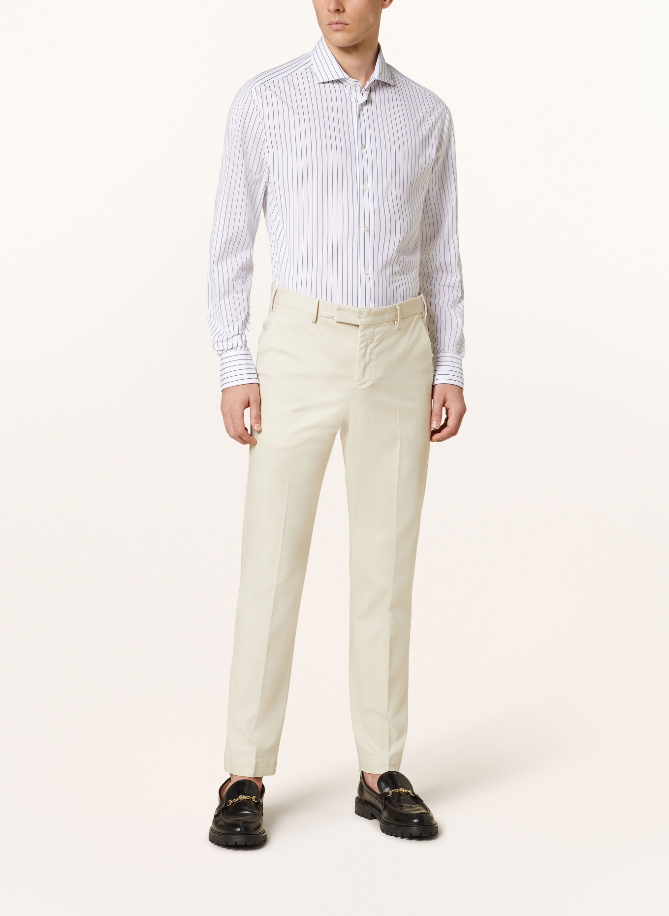 TRAIANO Shirt ROSSINI slim fit, Color: WHITE/ DARK BLUE (Image 2)