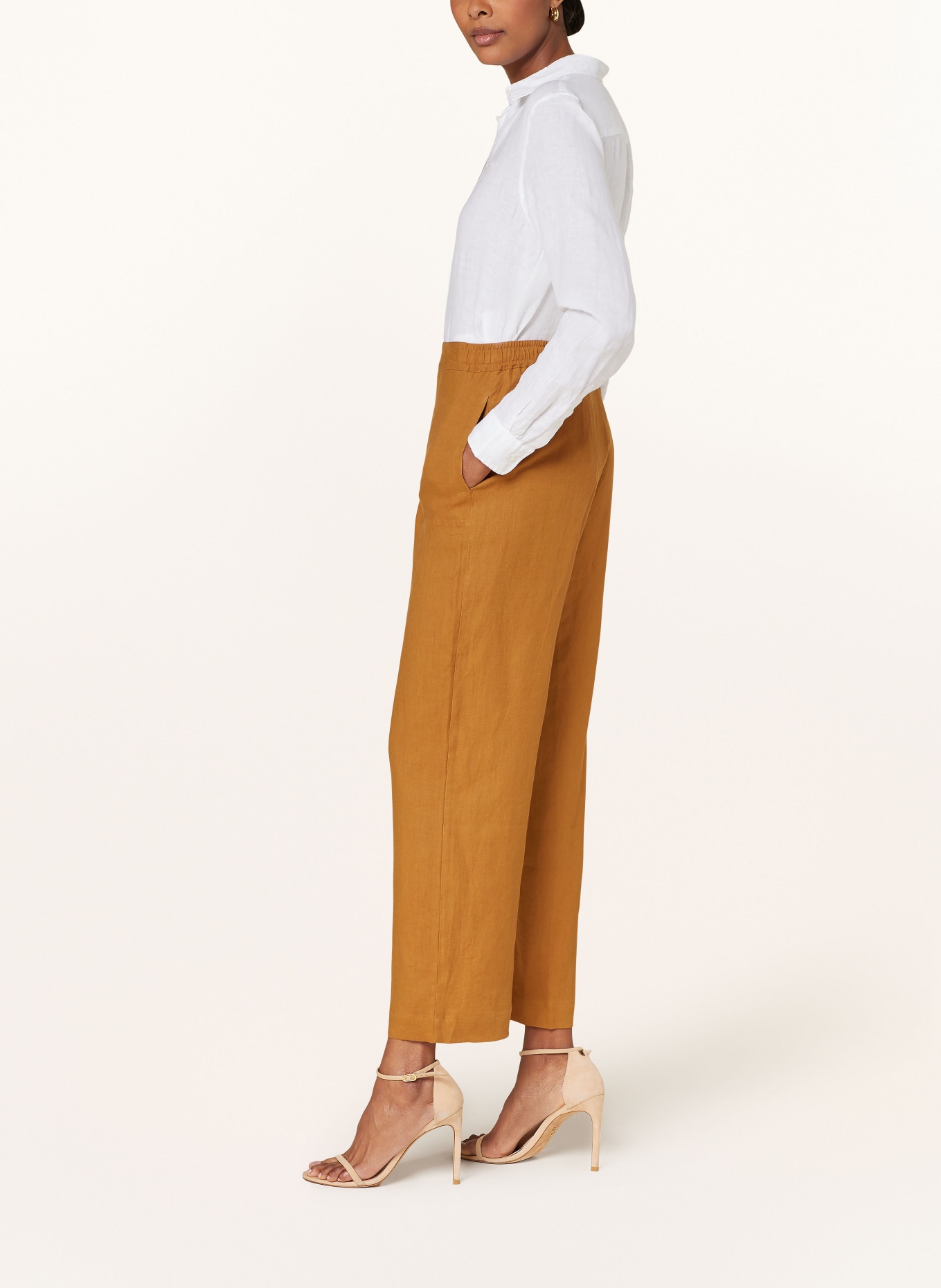 MAERZ MUENCHEN Linen trousers, Color: COGNAC (Image 4)