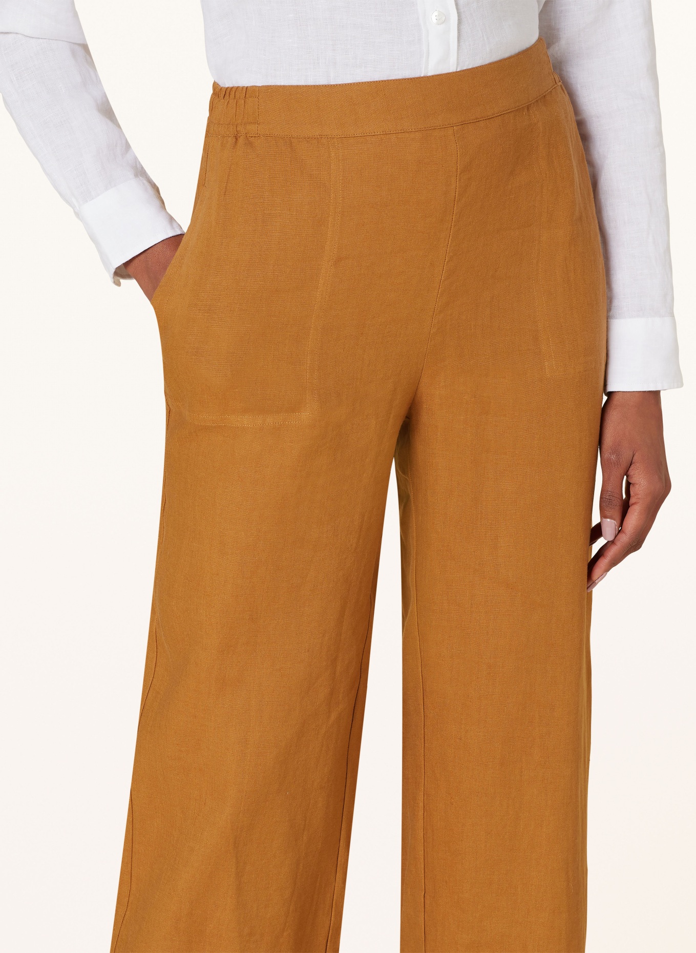 MAERZ MUENCHEN Linen trousers, Color: COGNAC (Image 5)
