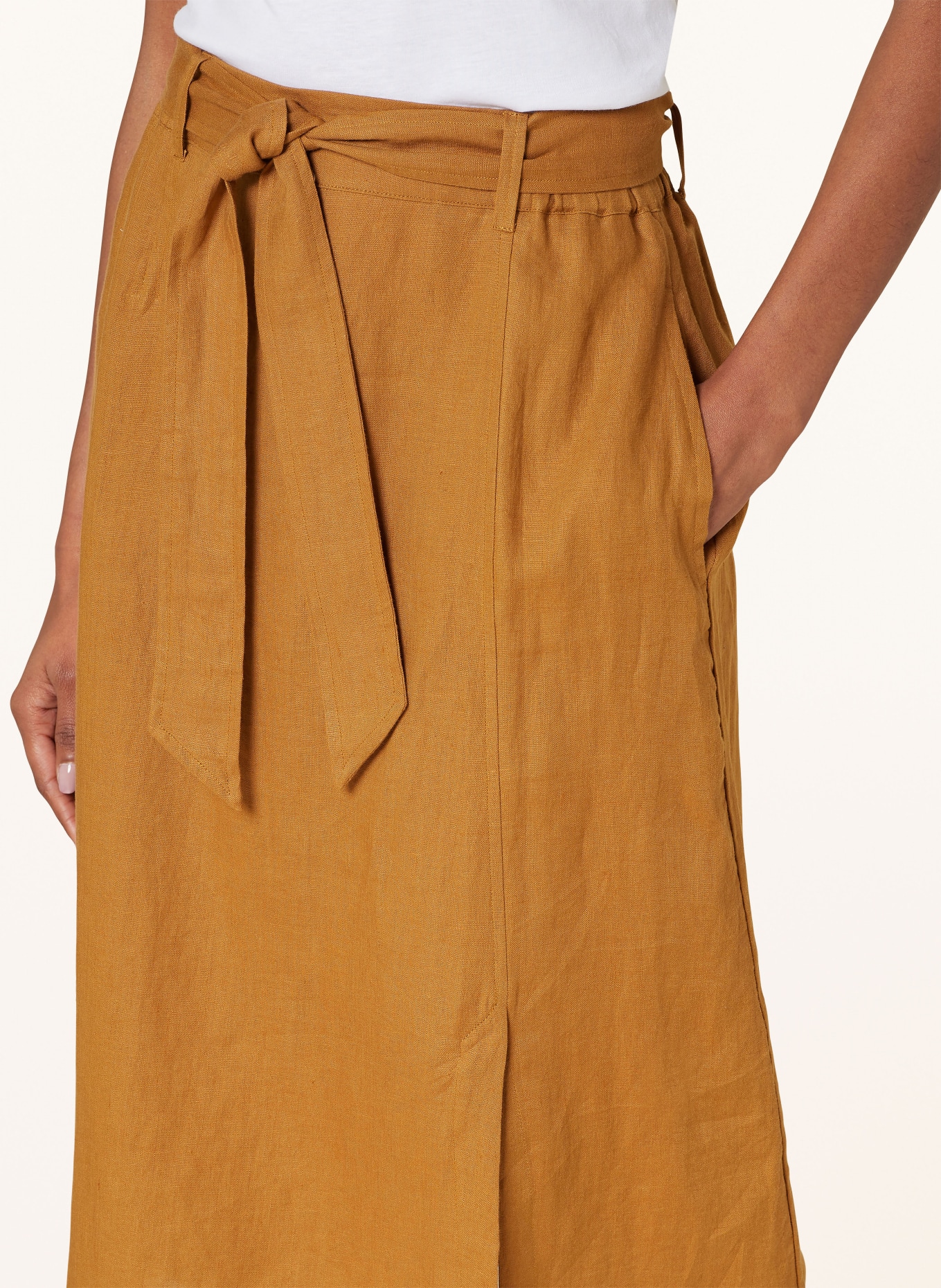 MAERZ MUENCHEN Linen skirt, Color: COGNAC (Image 4)